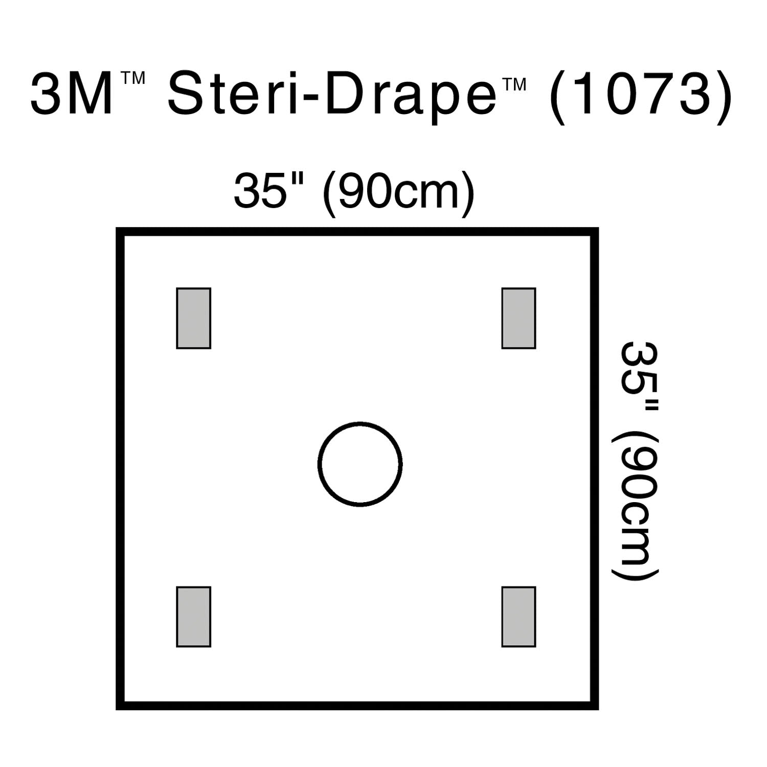 1073 - Solventum Corporation - Steri-Drape Wound Edge Protector, 90cm x 90cm, Ringdiameter 5", 10/bx, 4 bx/cs (Continental US+HI Only) , cs