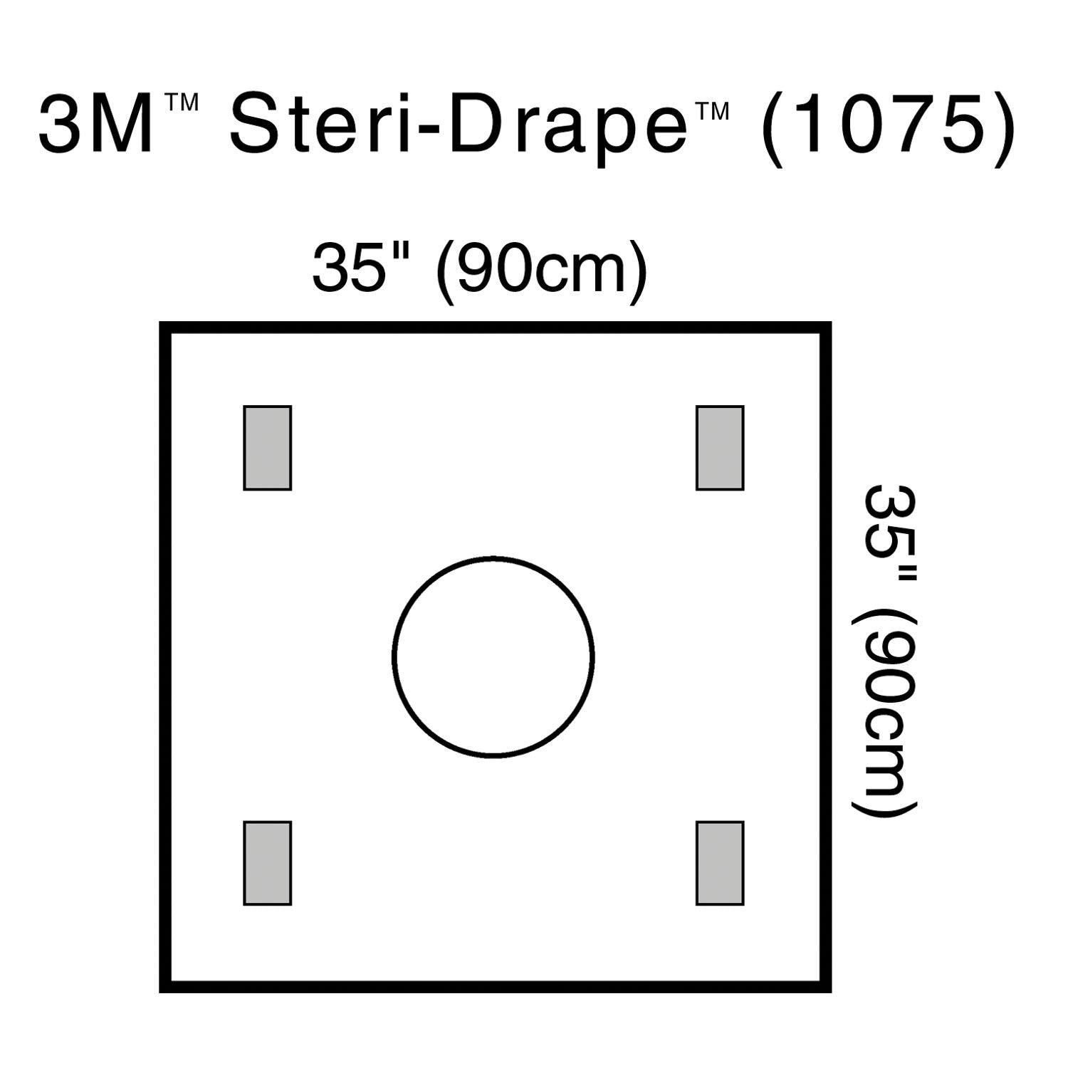 1075 - Solventum Corporation - Steri-Drape Wound Edge Protector, 4 Adhesive Patches, 10/bx, 4 bx/cs (Continental US+HI Only) , cs