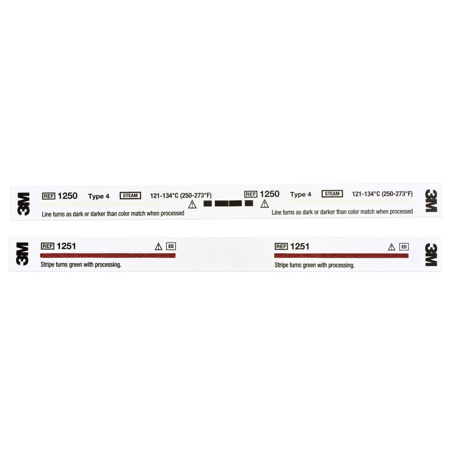 1251 - Solventum Corporation - Indicator Strip For 100% EO & EO Mixture, 5/8" x 8", Color Change From Red to Green, Perforated, 240/bx, 4 bx/cs (Continental US+HI Only) , cs
