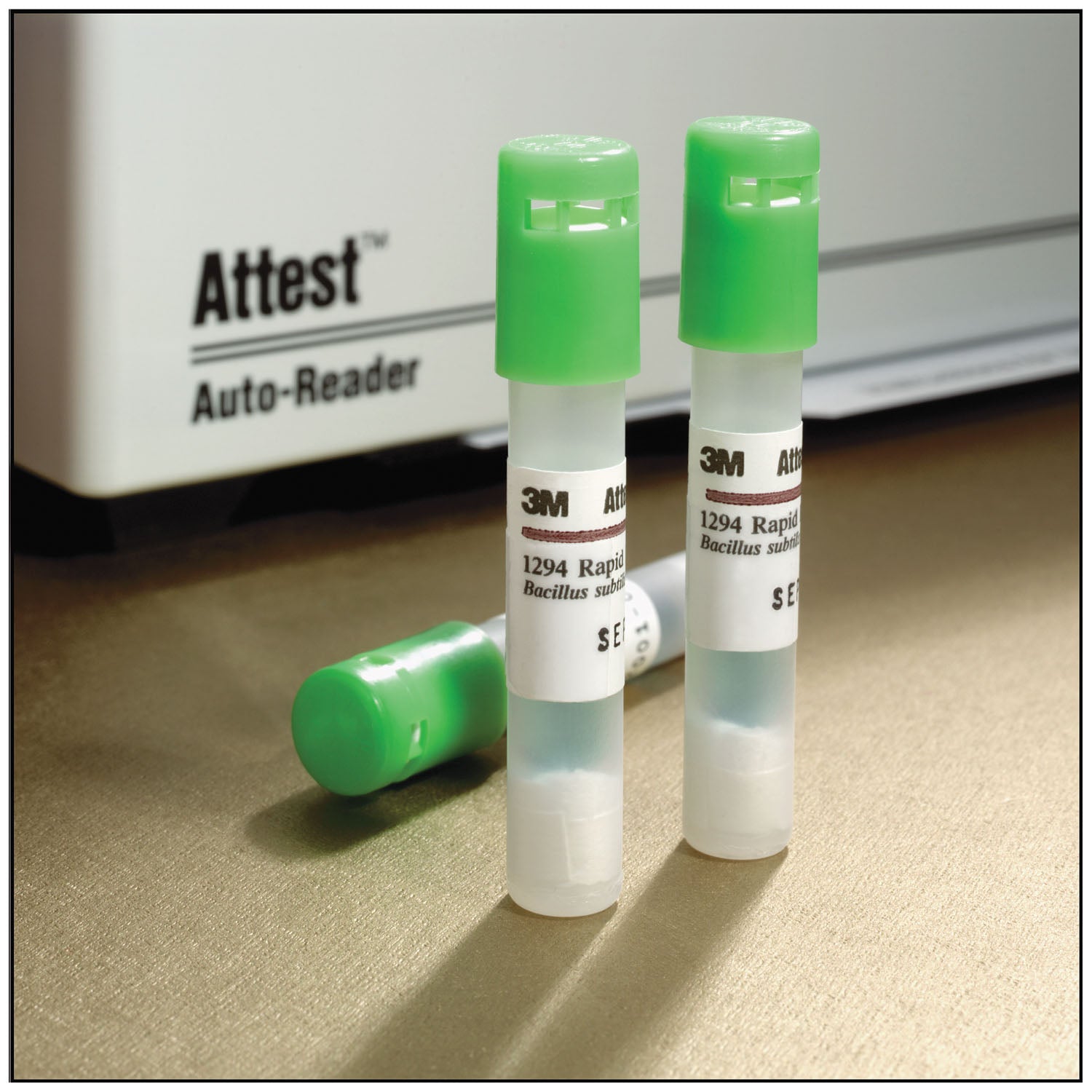 1298 - Solventum Corporation - Rapid Readout Biological Indicator Test Pack for EO Includes 25 Test Packs + 25 Controls, 4-Hour Readout, Green Cap, 25/bx, 2 bx/cs (Continental US+HI Only) , cs