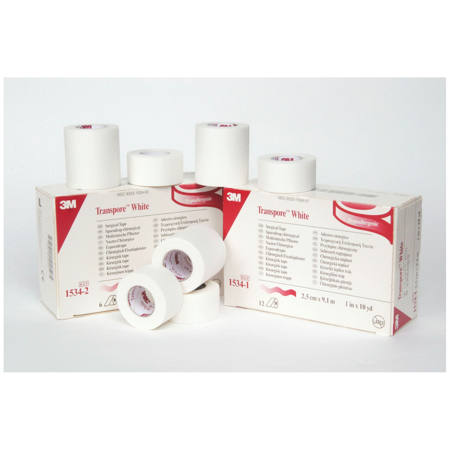 1534-2 - Solventum Corporation - White Dressing Tape, 2" x 10 yds, 6/bx, 10 bx/cs (Continental US+HI Only) , cs