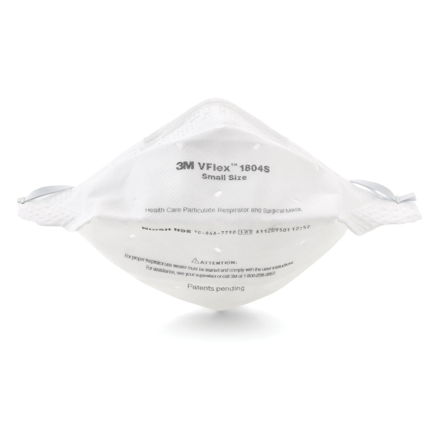 1804S - 3M Personal Safety Division - Vflex⢠Particulate Respirator, Small, Disposable, 50/bx, 8 bx/cs (Continental US+HI Only) ( Item is Non-Returnable) , cs