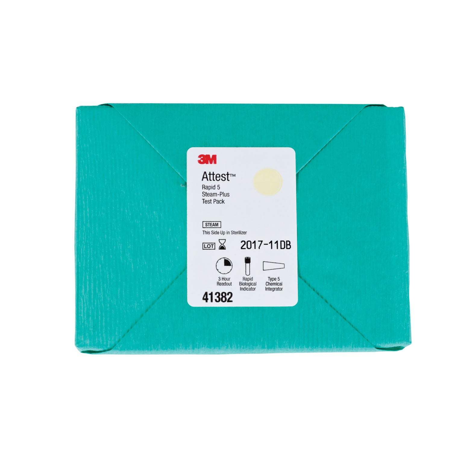 41382 - Solventum Corporation - Test Pack Includes: 16 Test Packs + 16 Controls, 3 Hr Readout, Brown, Cap, Consists of 1292 BI + Comply™ (Sterigage™) Steam Chemical Integrator, 16/bx, 4 bx/cs (Continental US+HI Only) , cs