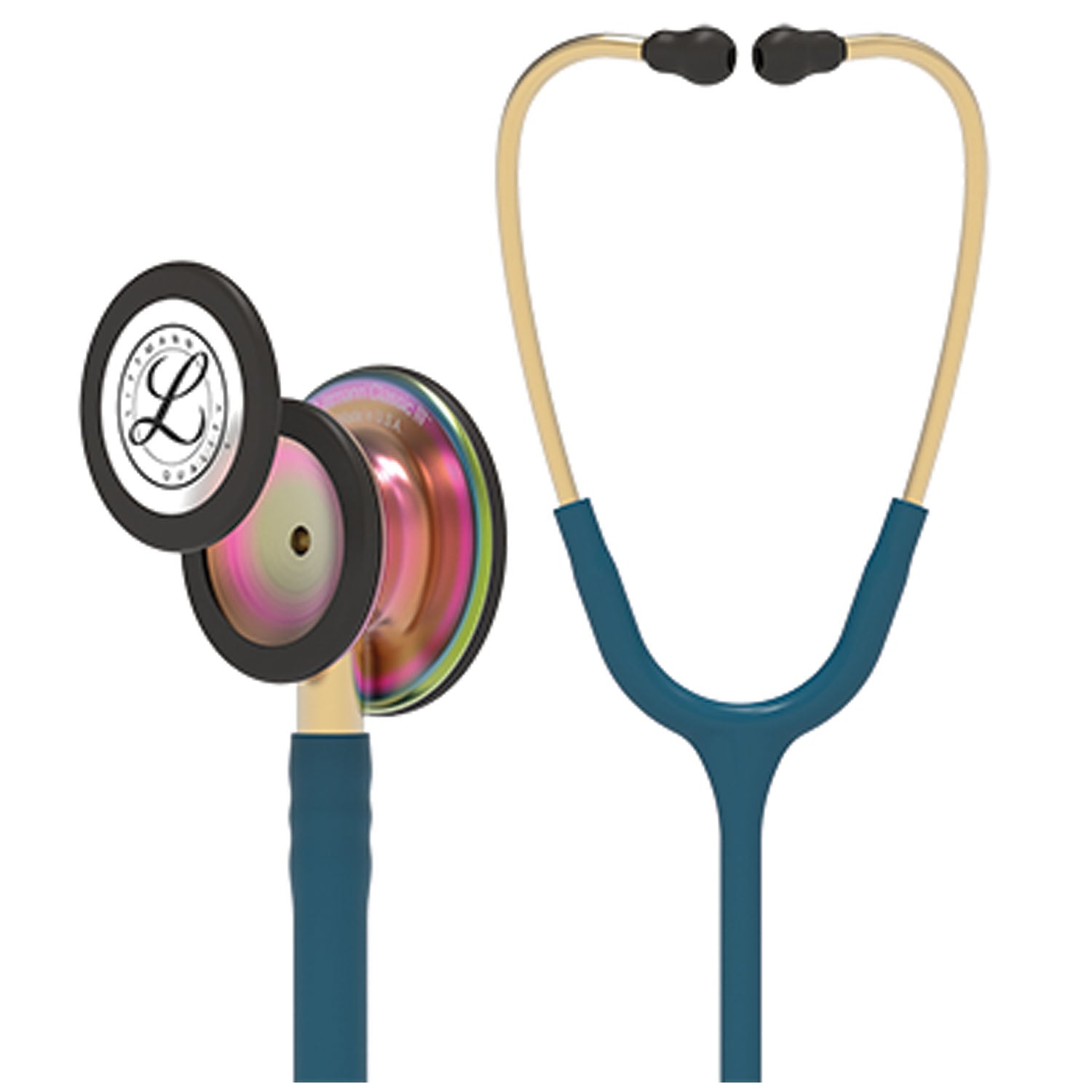5807 - Solventum Corporation - Stethoscope, Rainbow Finish, Caribbean Blue Tube, 27" (Continental US+HI Only) (Littmann items are only available for sale online by distributors authorized by 3M Littmann) , ea