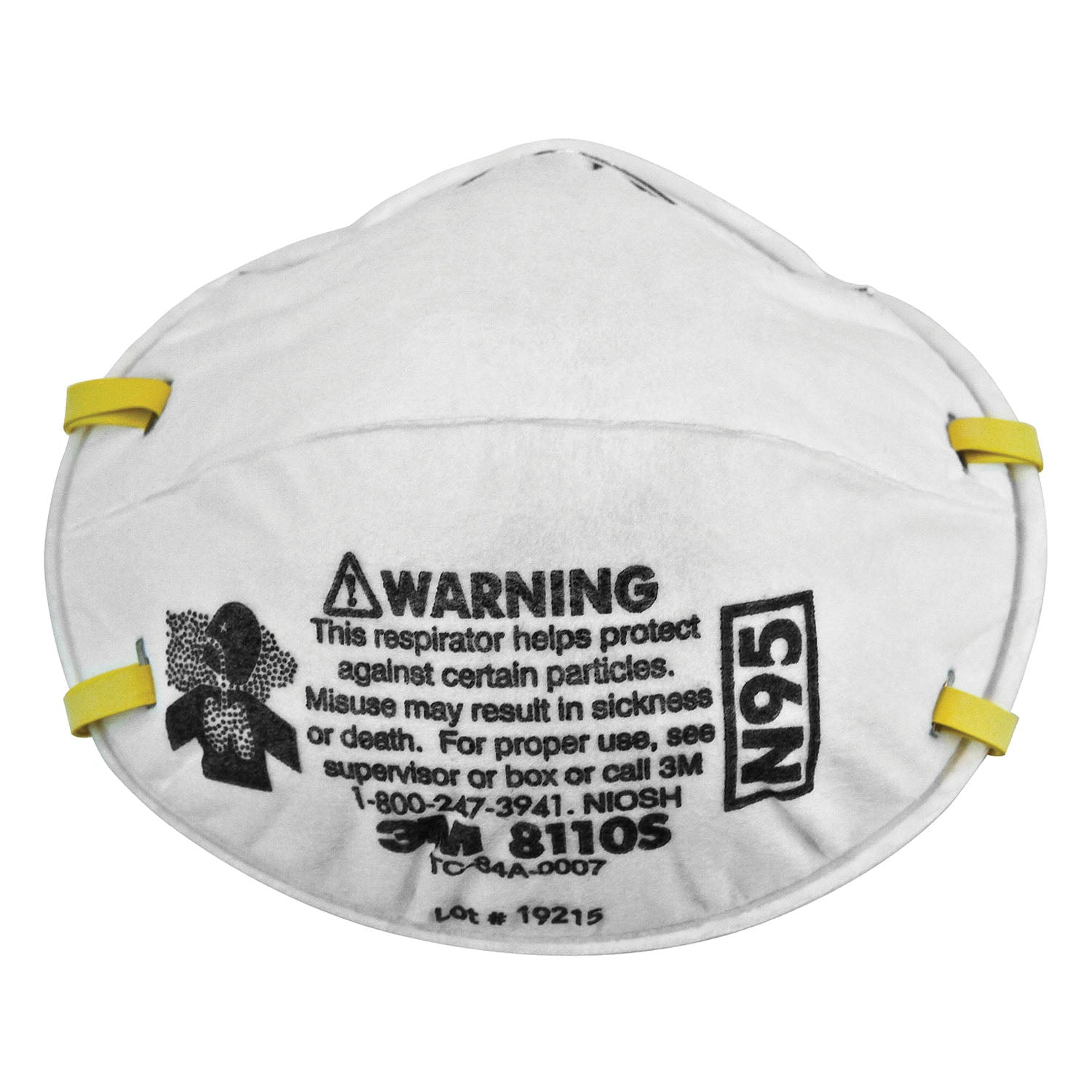 8110S - 3M Personal Safety Division - Particulate Respirator, N95, Disposable, 20/bx, 8 bx/cs (Continental US+HI Only) , cs
