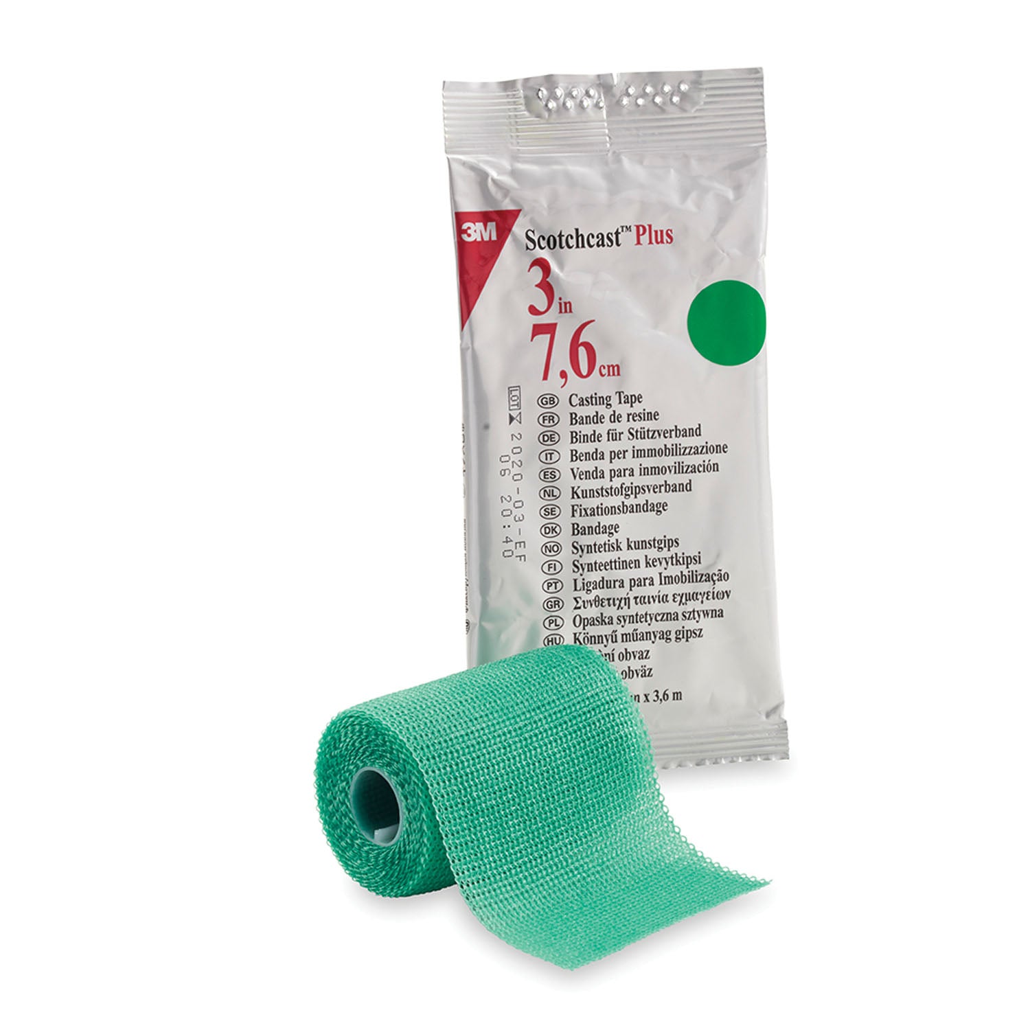 82003G - Solventum Corporation - Plus Casting Tape, 3" x 4 yds, Green, 10/cs (Continental US+HI Only) , cs