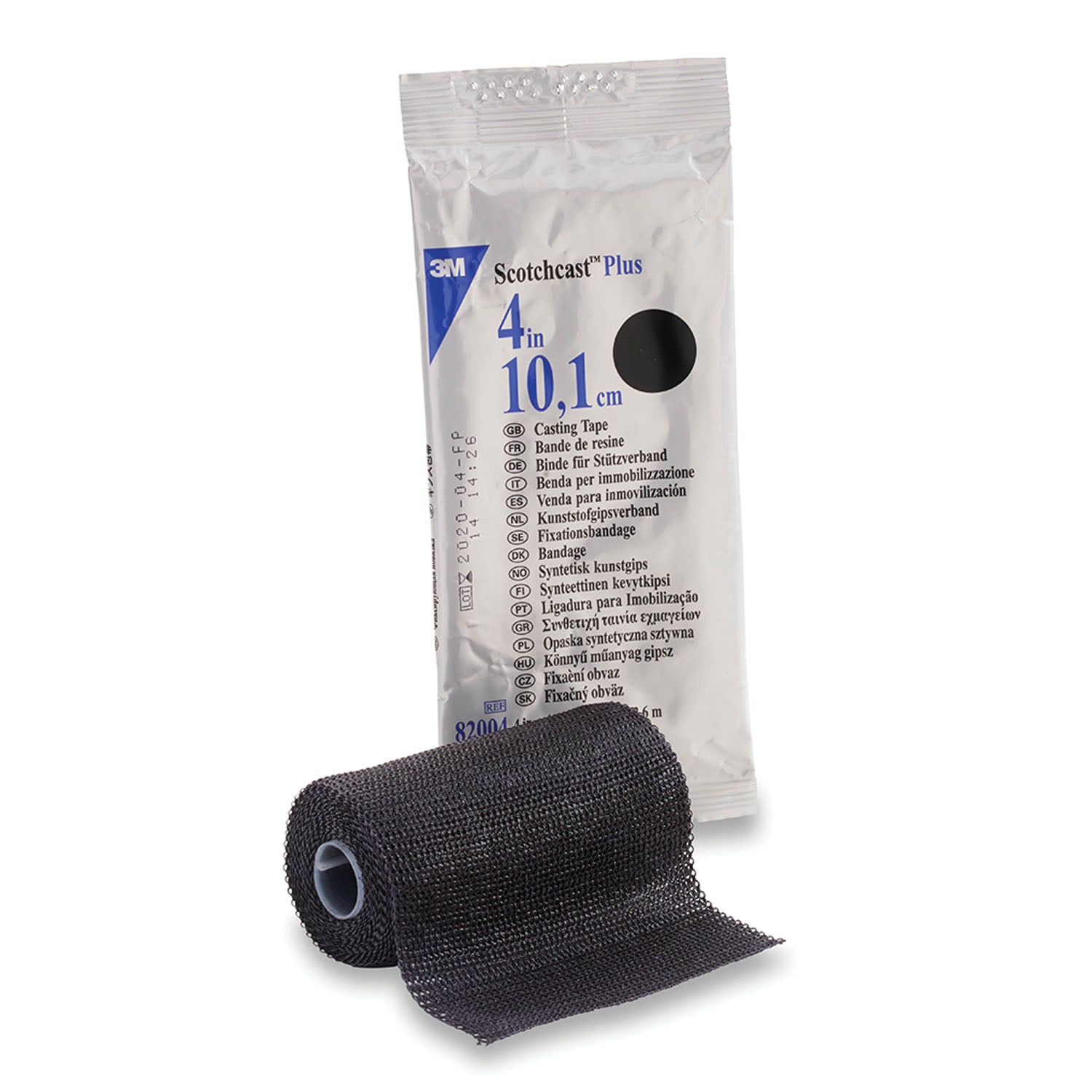 82004A - Solventum Corporation - Plus Casting Tape, 4" x 4 yds, Black, 10/cs (Continental US+HI Only) , cs