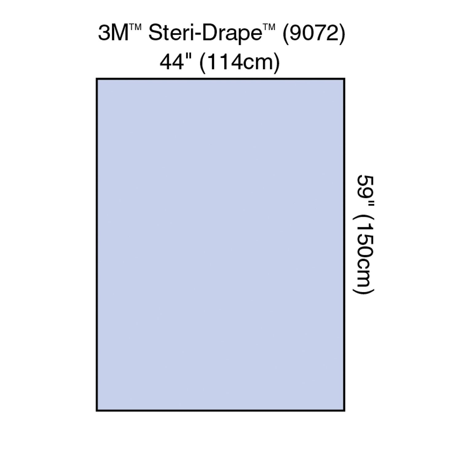 9072 - Solventum Corporation - Steri-Drape⢠Drape Sheet, 44" x 59", Absorbent Impervious Material, 20/bx, 4 bx/cs (Continental US+HI Only) , cs