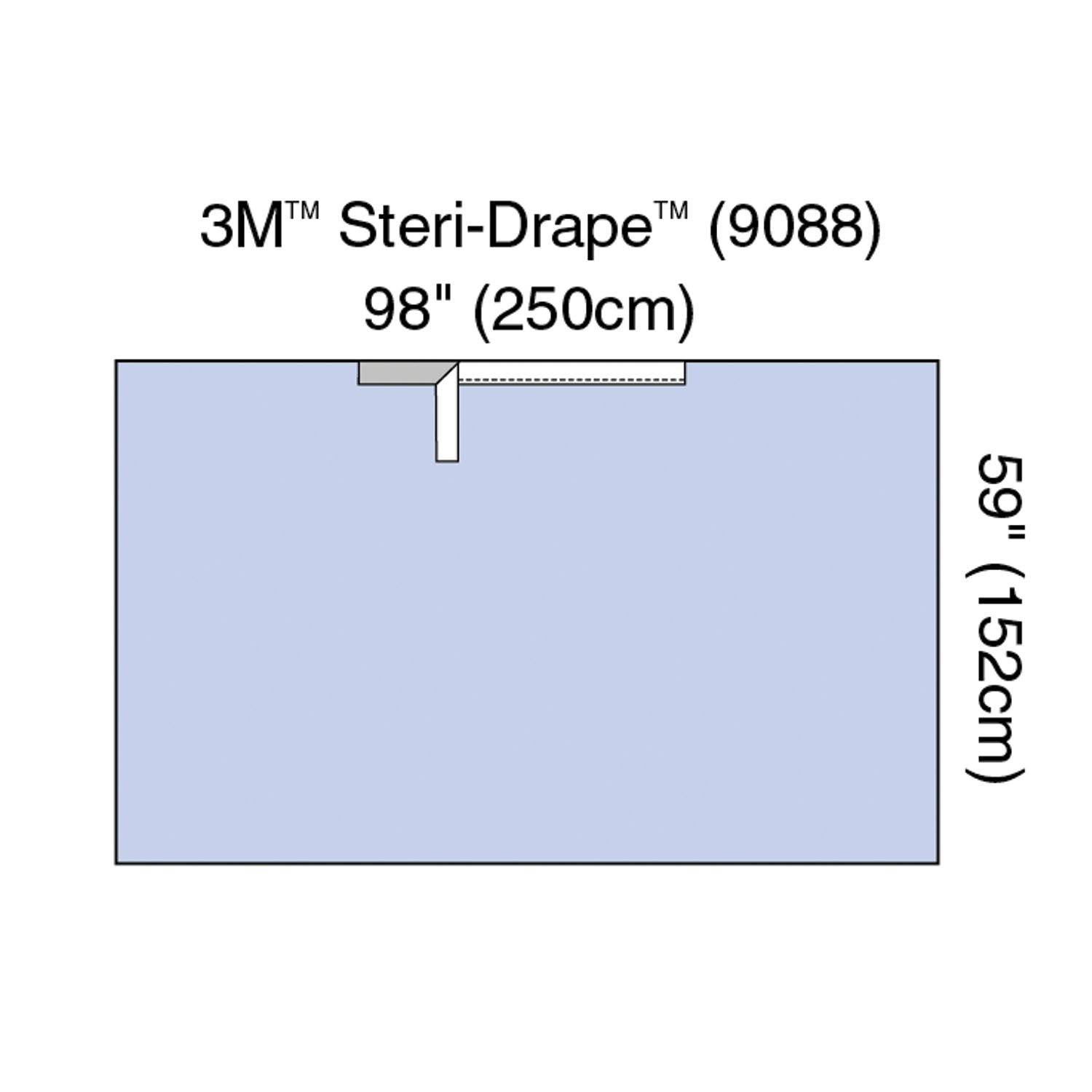 9088 - Solventum Corporation - Steri-Drape™ Adhesive Drape Sheet, 98" x 60", Absorbent Impervious Material, 25/bx, 2 bx/cs (Continental US+HI Only) , cs