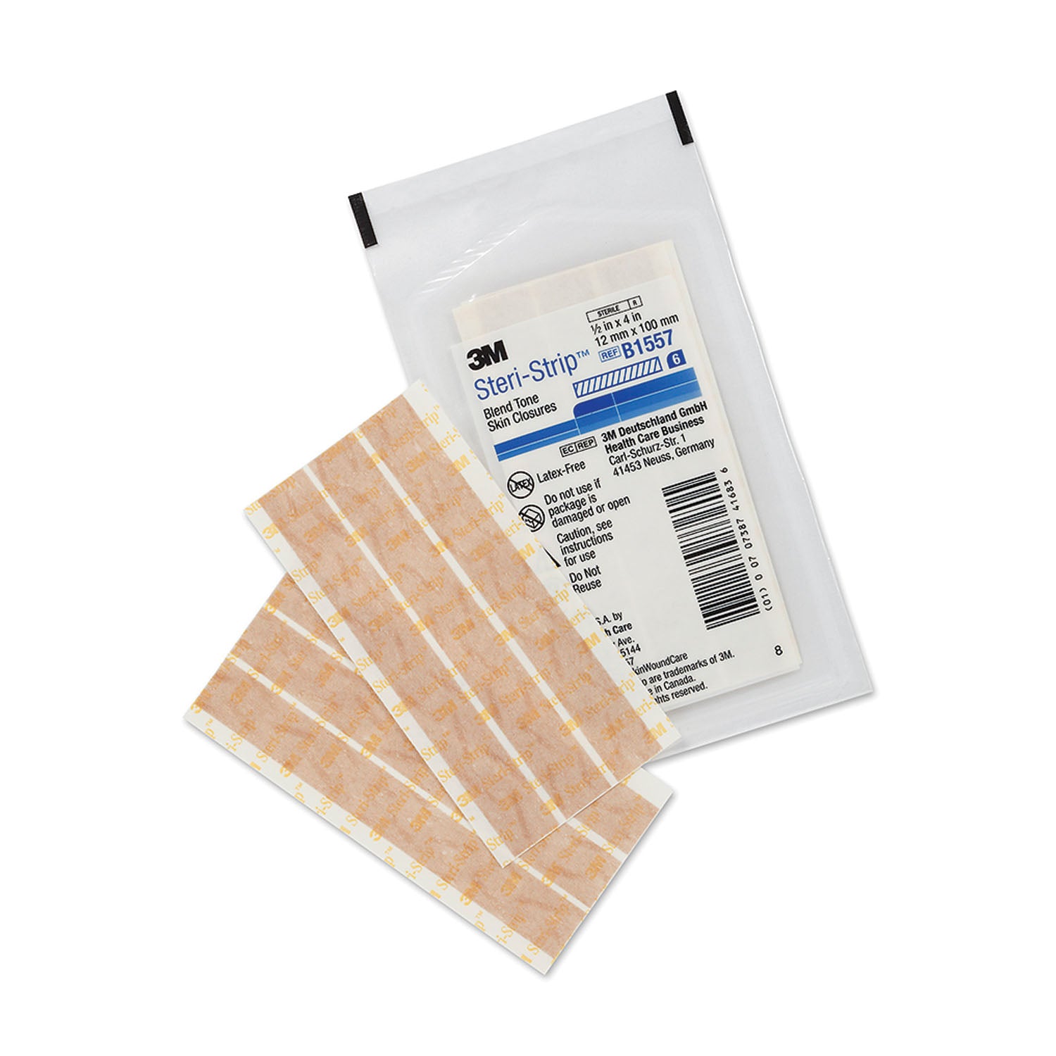 B1557 - Solventum Corporation - 混合色調皮膚閉合膜,½英寸 x 4英寸,6條/包,50包/盒,4盒/箱(僅限美國大陸和夏威夷),箱