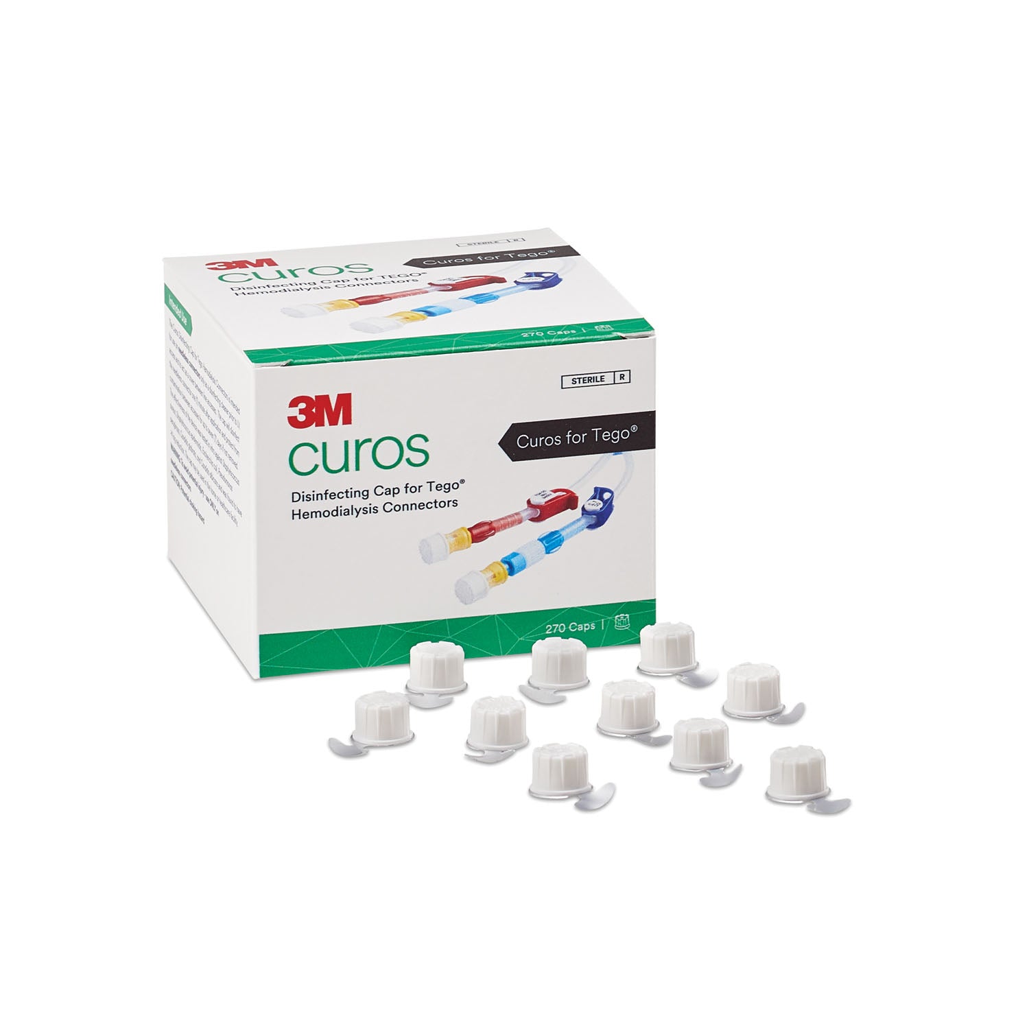 CTG1-270 - Solventum Corporation - Port Protector, for the Tego® Needlefree Hemodialysis Connector, White, 270/bx, 8 bx/cs (Continental US+HI Only) , cs