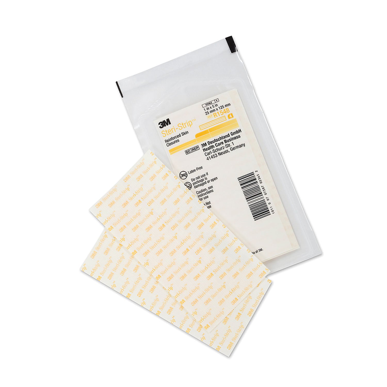 R1548 - Solventum Corporation - 加強型皮膚縫合線,1英寸 x 5英寸,4條/袋,25袋/盒,4盒/箱(僅限美國大陸及夏威夷),箱裝