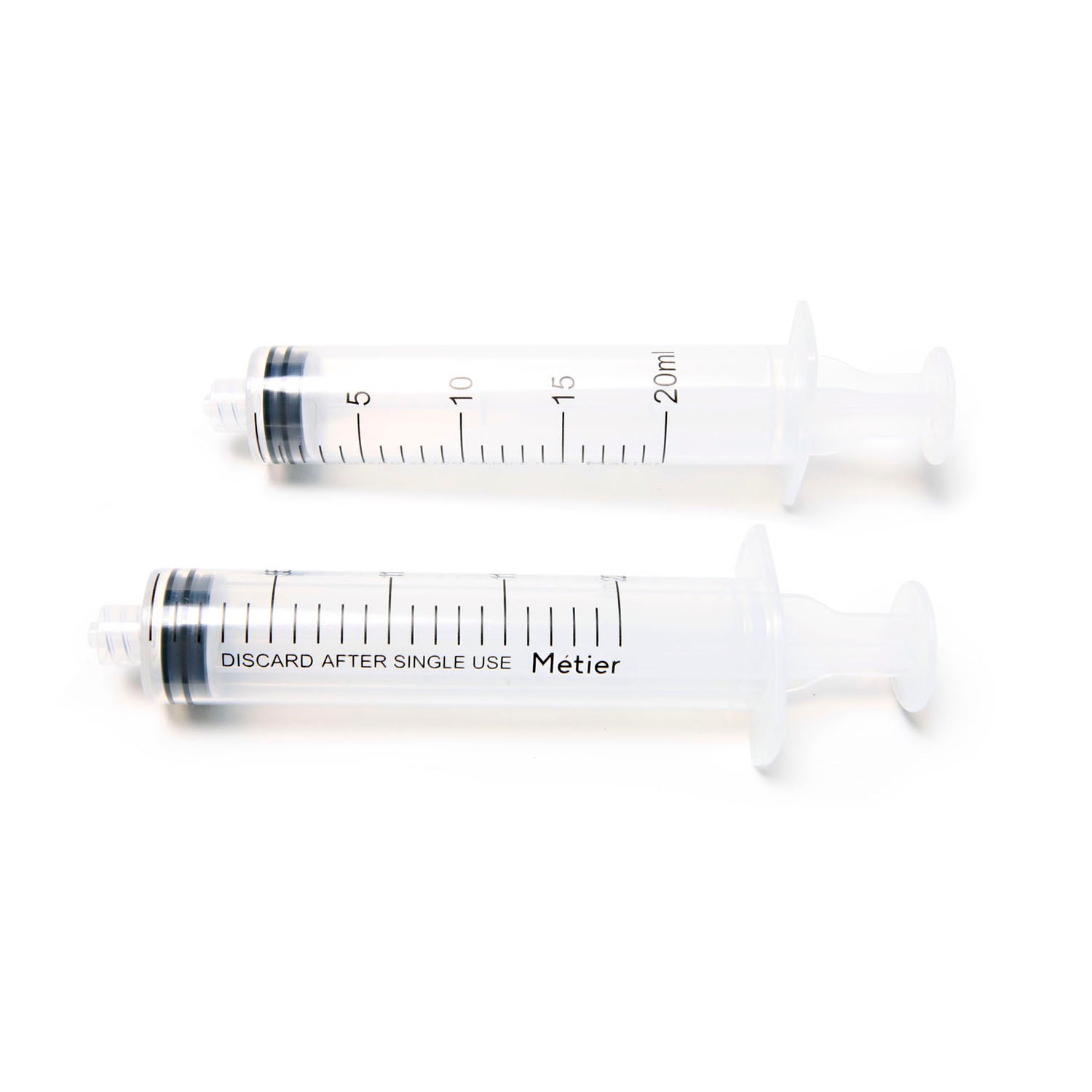 DSLL20 - Metier Medical USA, LLC - 一次性皮下注射標準注射器,20毫升,50支/盒,12盒/箱,箱裝