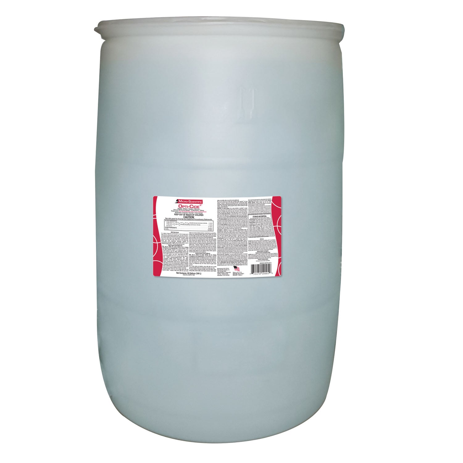 OCP01-7040 - Micro-Scientific, USA - Opti-Cide3, 55 Gallon Drum Disinfectant (US Only) (DROP SHIP ONLY) , ea