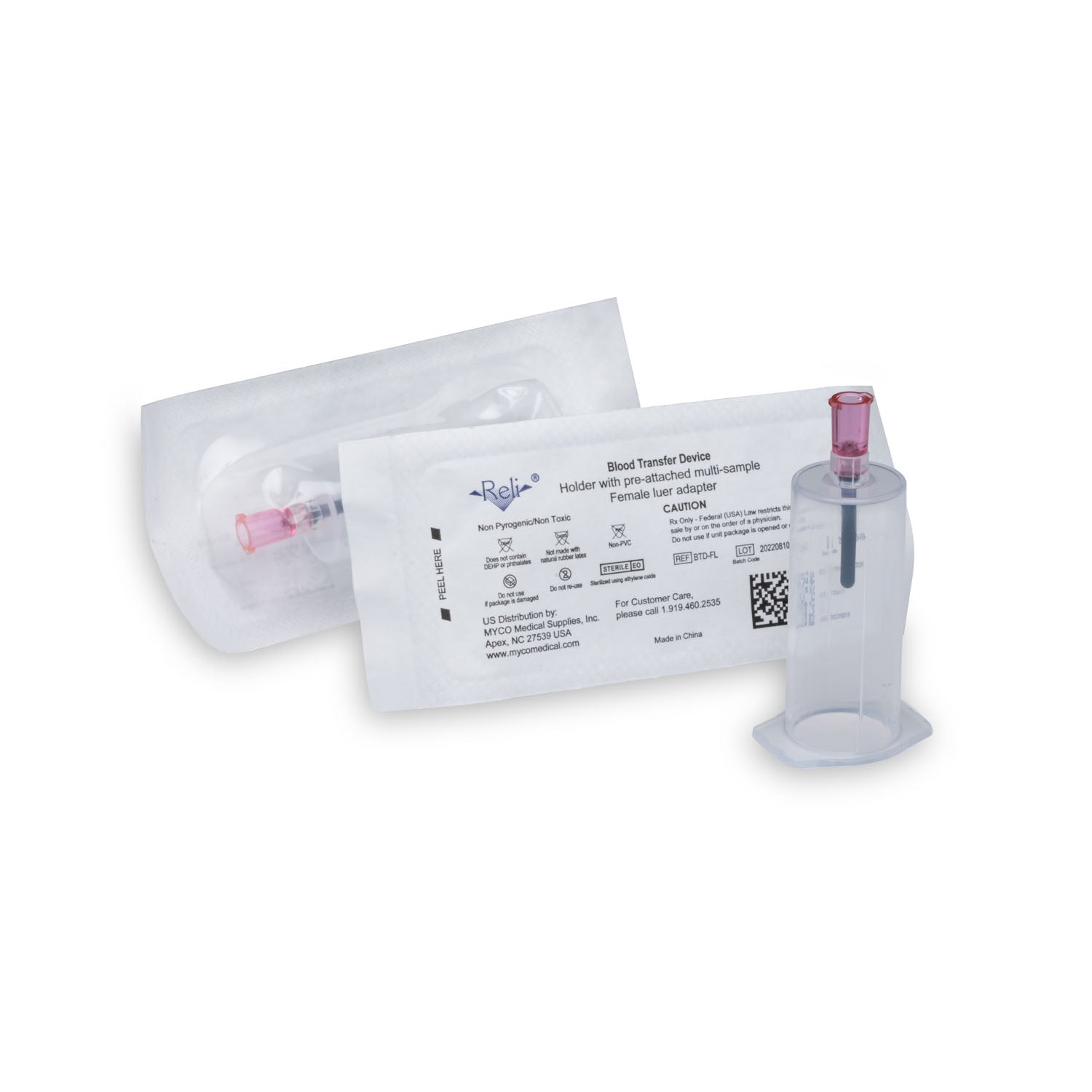 BTD-FL - Myco Medical - Blood Transfer Device, Female Luer, Sterile, 200/bx (US Only) , bx