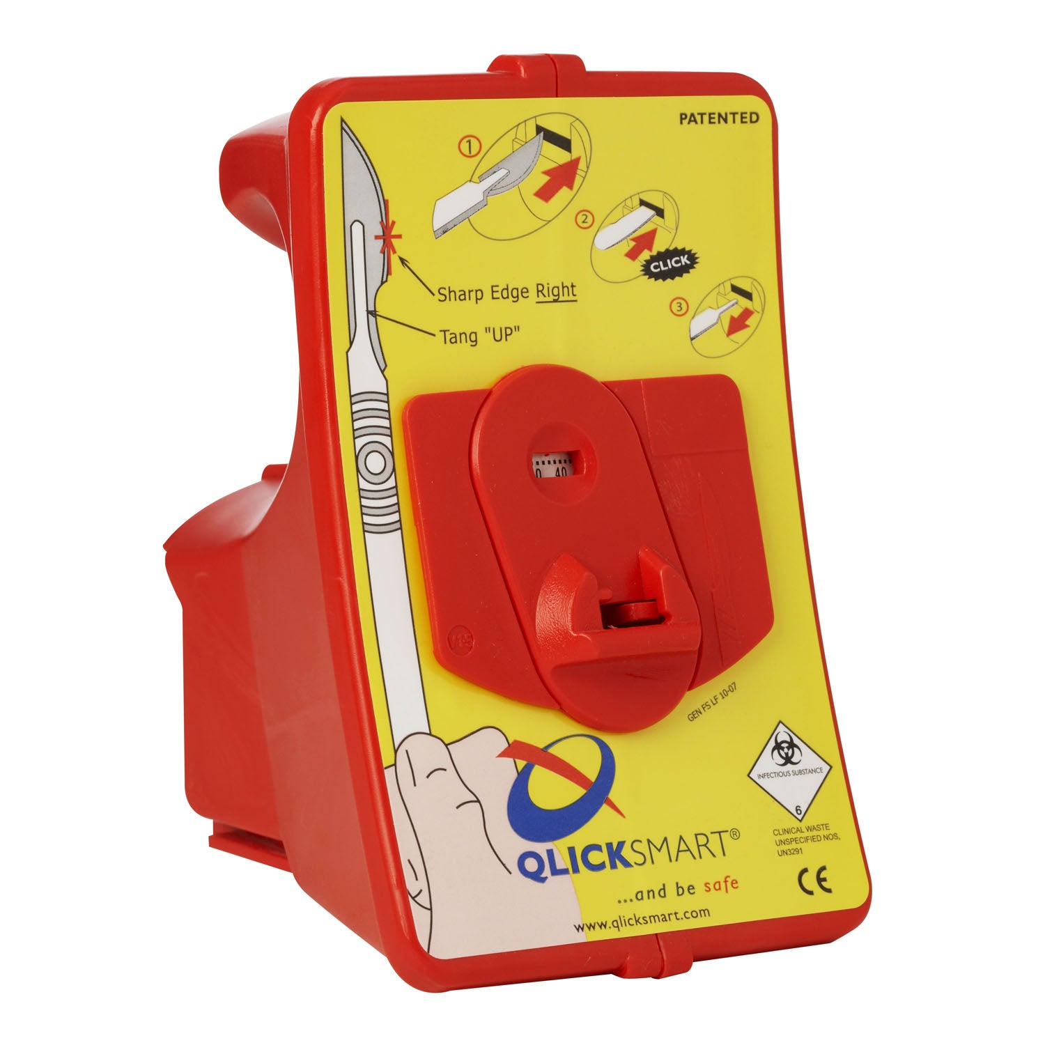 QFRGEN-01 - Myco Medical - Matraz con sistema de extracción de cuchillas QLICKSMART®, no estéril, UDI (solo EE. UU.), c/u