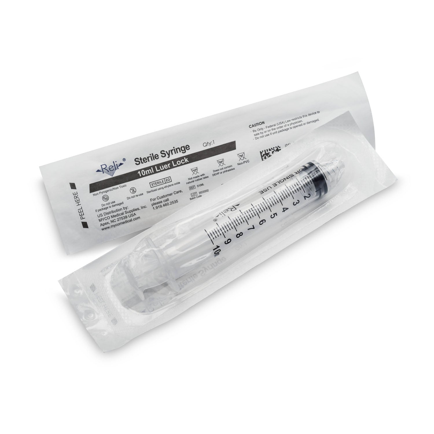 S10ML - Myco Medical - Syringe Only, 10mL, Luer Lock, 100/bx (US Only) , bx