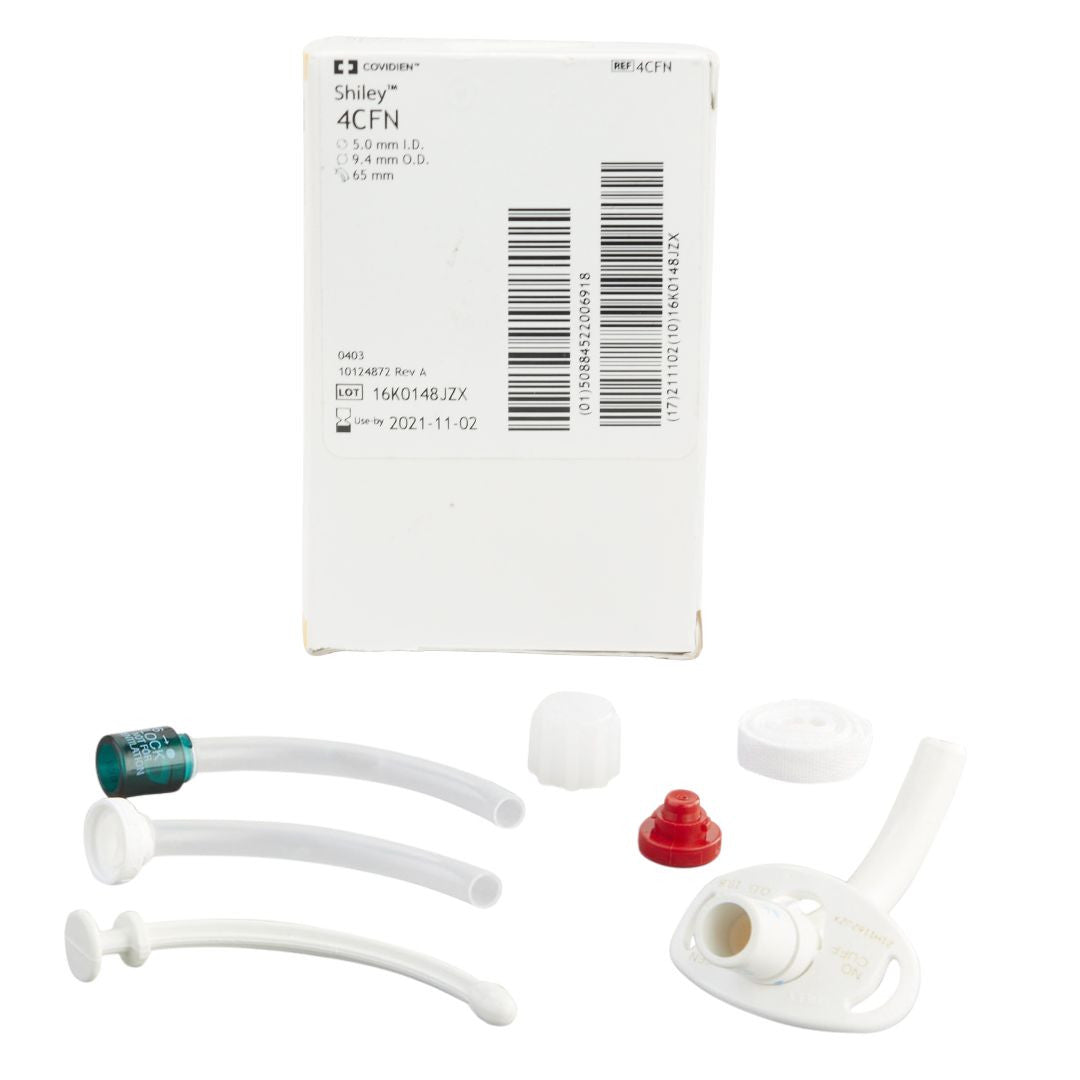 236047 - Shiley - Shiley Adult Fenestrated Tracheostomy Tube, Cuffless (No balloon), with Reusable Inner Cannula, Size 4, Medtronic 4CFN, Pack of 1, (EA)