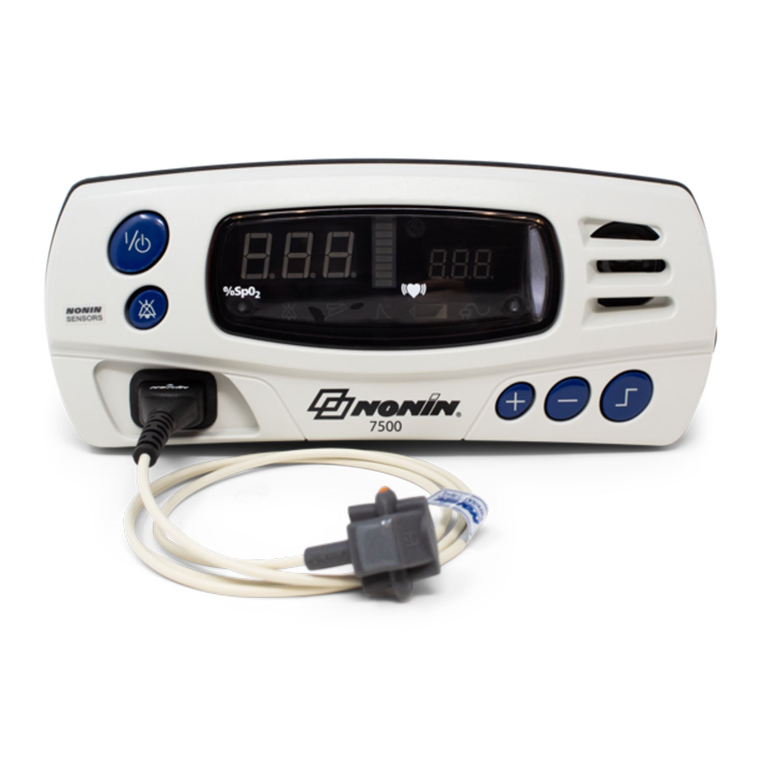 7500-1301 - Nonin Medical, Inc. - Includes: (1) 8000SS-3 Small Soft Reusable Sensor (3 meters), (1) Power Supply, (1) Power Cord-US, (1) 7500B Battery Pack (located inside back cover), (1) 7500 Operator's Manual on CD-ROM (Continental US Only - including