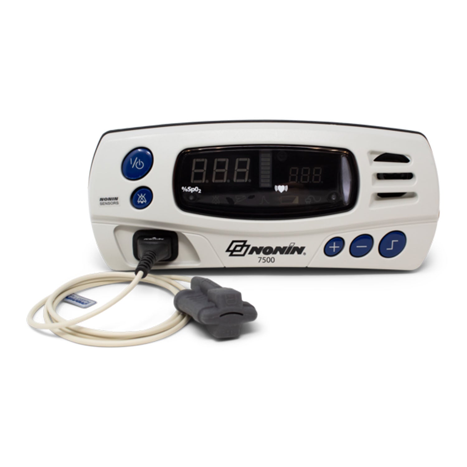 7500-1401 - Nonin Medical, Inc. - Includes: (1) 8000SM Medium Soft Reusable Sensor (1 meter), (1) Power Supply, (1) Power Cord-US, (1) 7500B Battery Pack (located inside back cover), (1) 7500 Operator's Manual on CD-ROM (Continental US Only - including A