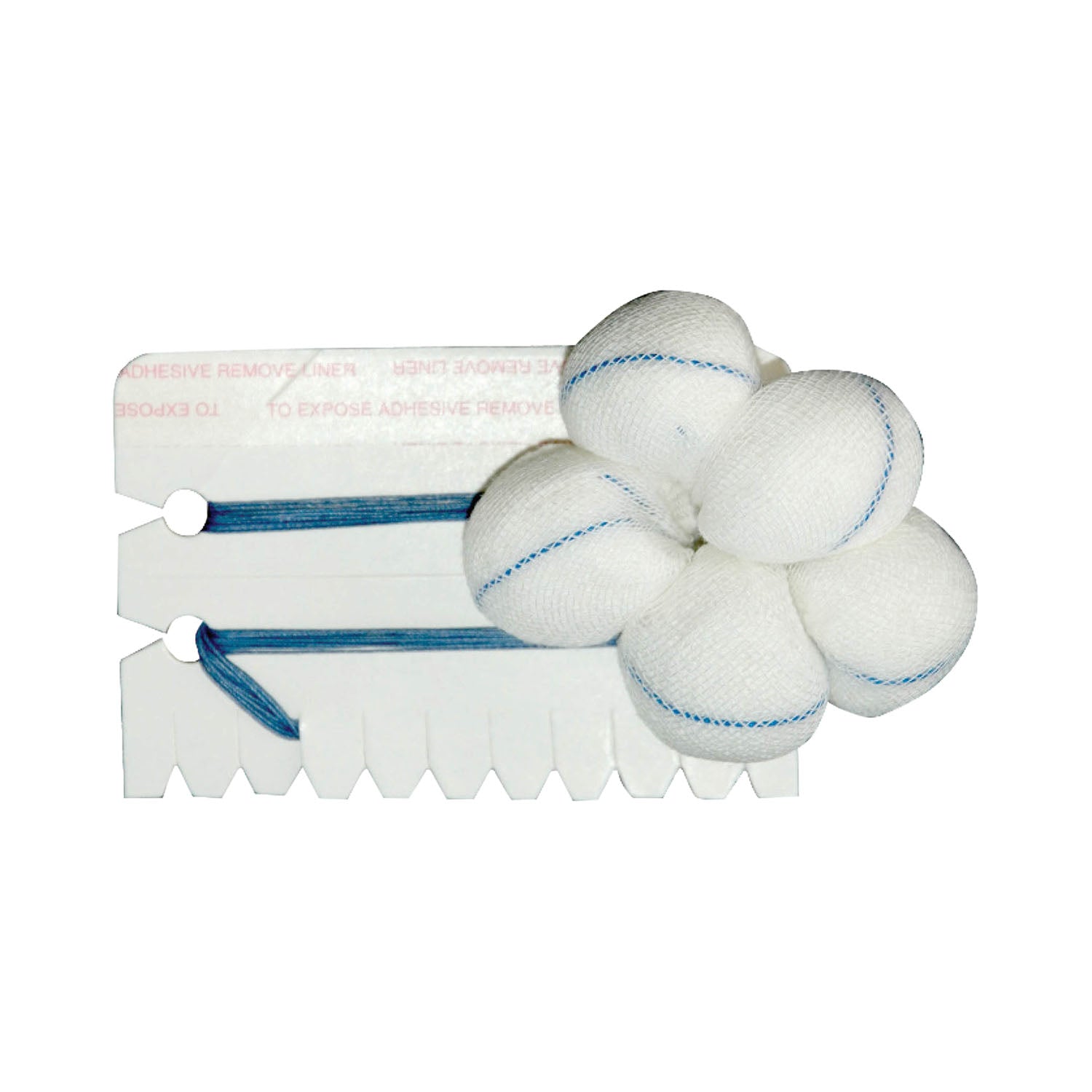 10606 - Dukal Corporation - Double Strung Tonsil Sponge, 15" Blue Thread, Sterile 5‘s, Large, 1", 100/cs , cs