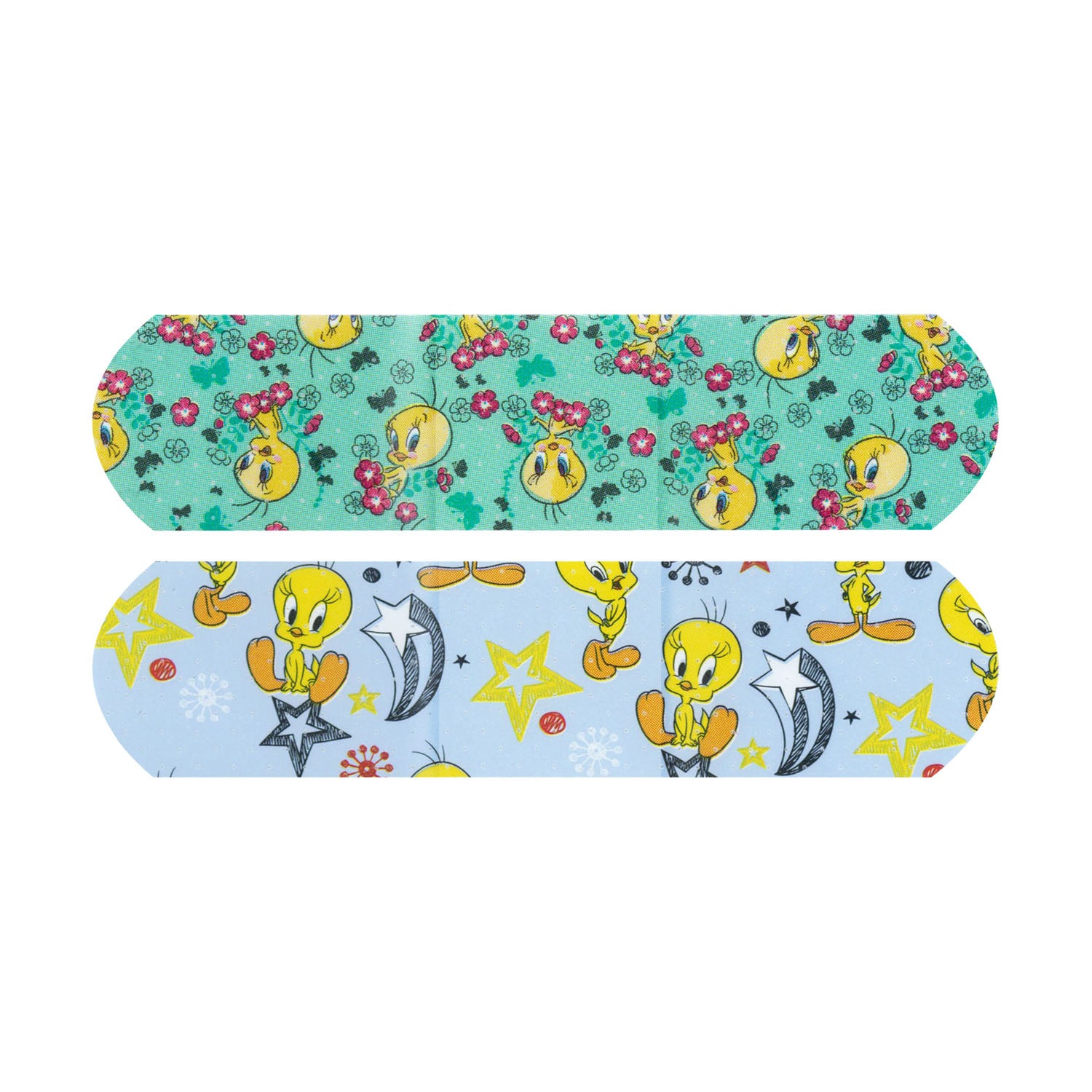 1083737 - Dukal Corporation - Stat Strip® Adhesive Bandage, Looney Tunes™ Tweety™ Flowers Assorted Red/Blue, ¾" x 3", Stat Strip®, 100/bx, 12 bx/cs (Item is not authorized to be sold in any direct-to-consumer platform or retail space which includes, but