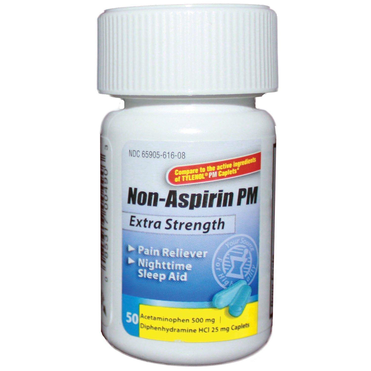 PMC50024 - New World Imports - Acetaminophen PM Caplets, 500mg, 50/btl, 24 btl/cs, Compare to Tylenol PM® (Not Available for sale into Canada) , cs