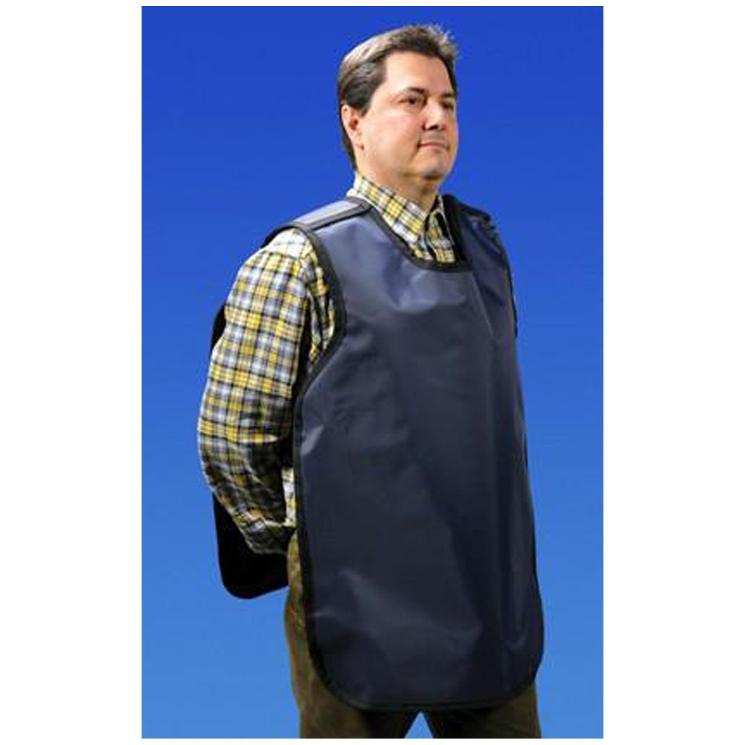 26BLUE - Palmero - X-Ray Apron, Adult w/out Collar, Lead-lined, .3MM Thickness. 22-½” x 26-½”, Blue (US SALES ONLY) , ea