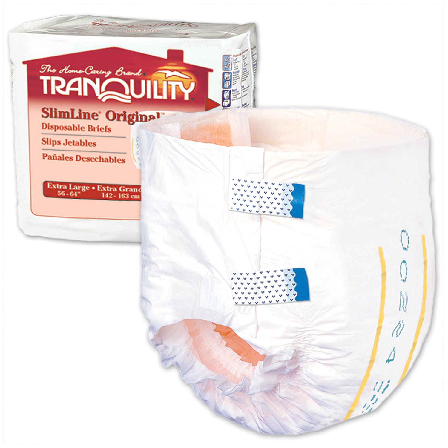 2134 - Principle Business Enterprises - Brief, X-Large Adult, 56" to 64", 23.7 fl oz Capacity, 12/pk, 6 pk/cs (US Only) , cs