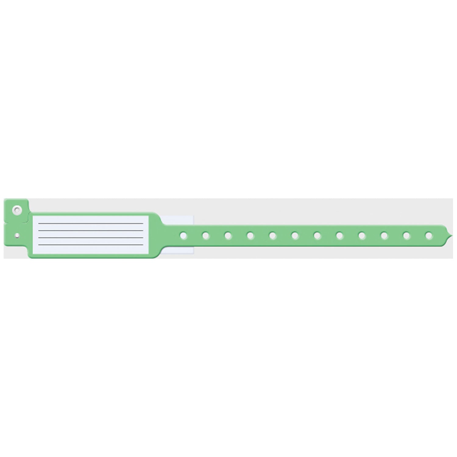 143C - Medical ID Solutions - Wristband, Adult/ Pediatric, 10", Insert Vinyl, Custom Printed, Green, 250/bx , bx