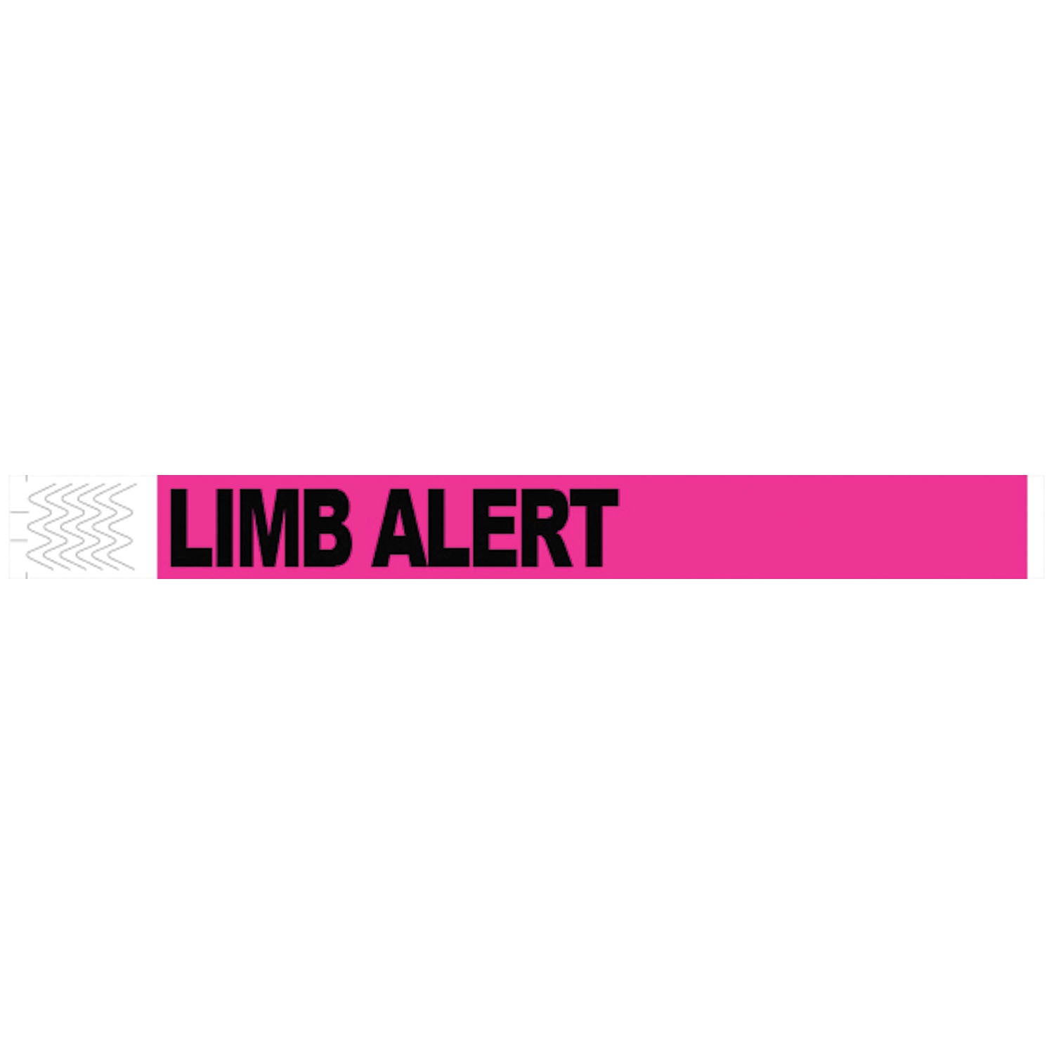 2007LA - Soluciones de identificación médica - Pulsera Tyvek de 1", alerta de límite, rosa, 1000 unidades por caja