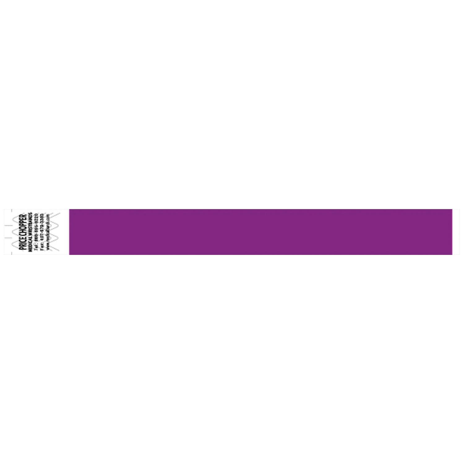 2111 - Medical ID Solutions - Wristband, Tyvek 1", Solid Purple, 1000/bx , bx