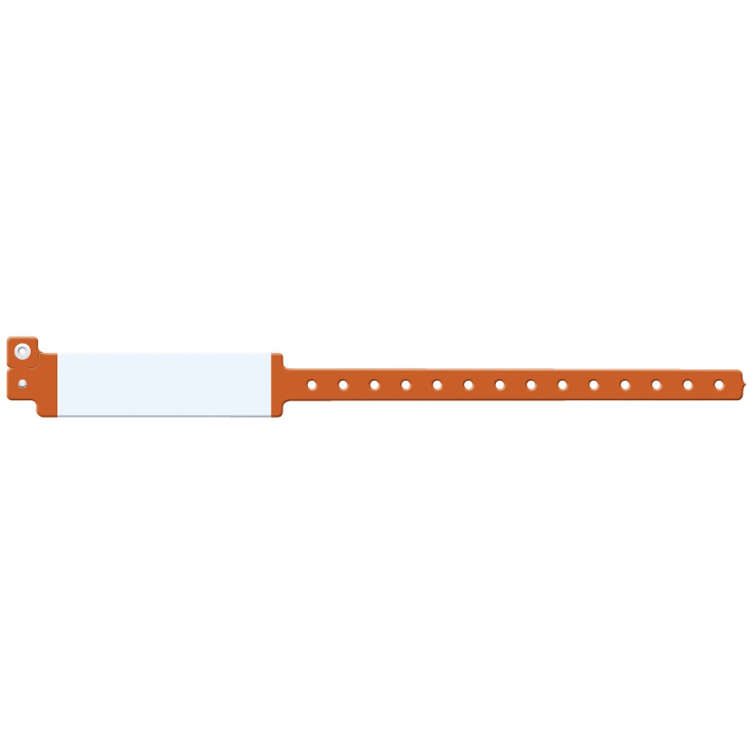 225C - Soluciones de identificación médica - Pulsera para adultos, vinilo impresor, impresión personalizada, naranja, 500/caja