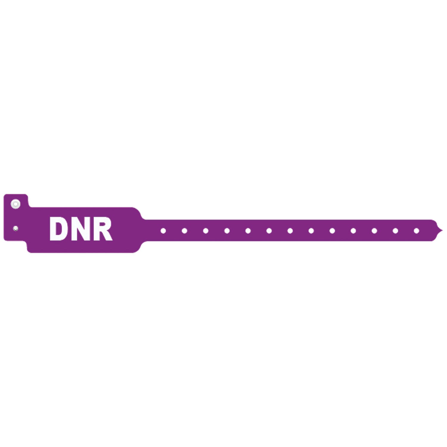 3107DNR - Medical ID Solutions - Wristband, Adult/ Pediatric, Tri-Laminate, DNR, Purple, 500/bx , bx