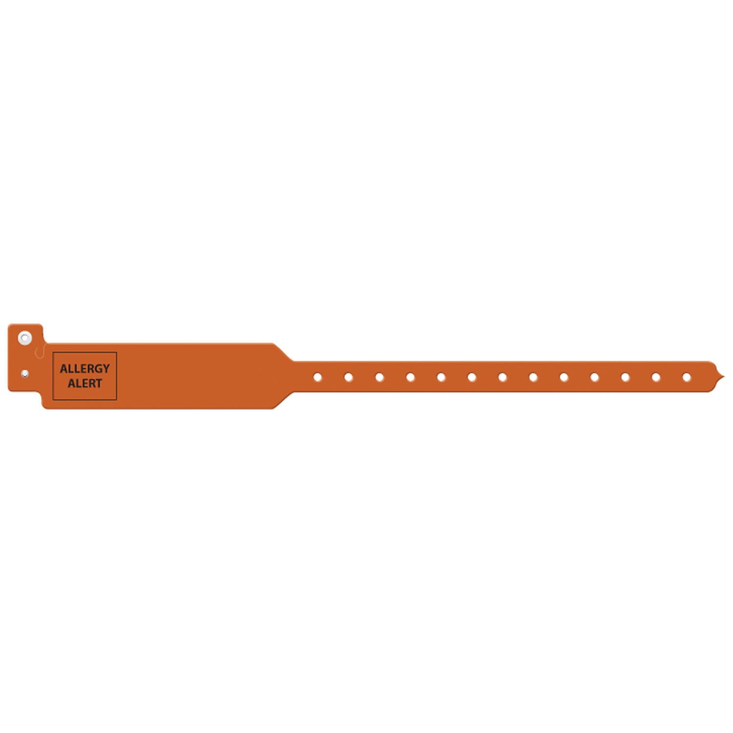 3205-AA - Soluciones de identificación médica - Pulsera para adultos, 12", trilaminada, alerta de alergia, naranja, 250/caja