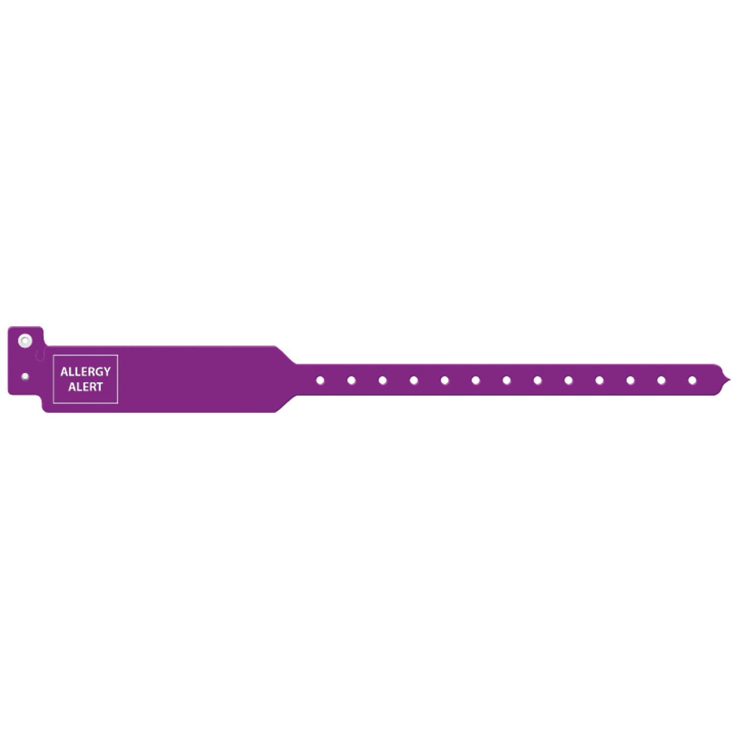 3207-AA - Soluciones de identificación médica - Pulsera para adultos, 12", trilaminada, alerta de alergia, morada, 250/caja