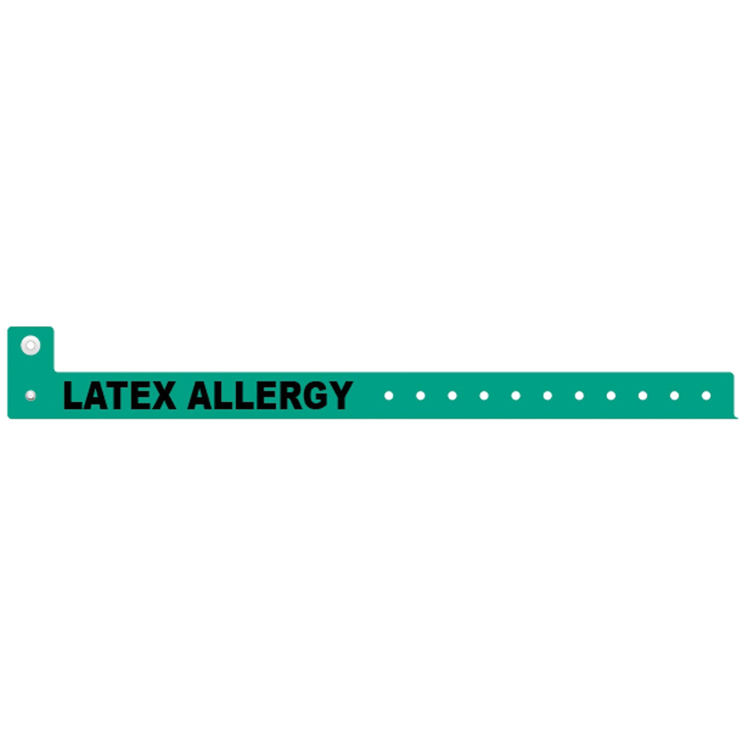 3303LA - Soluciones de identificación médica - Pulsera en forma de L, trilaminada, antialérgica al látex, verde, 500 unidades por caja