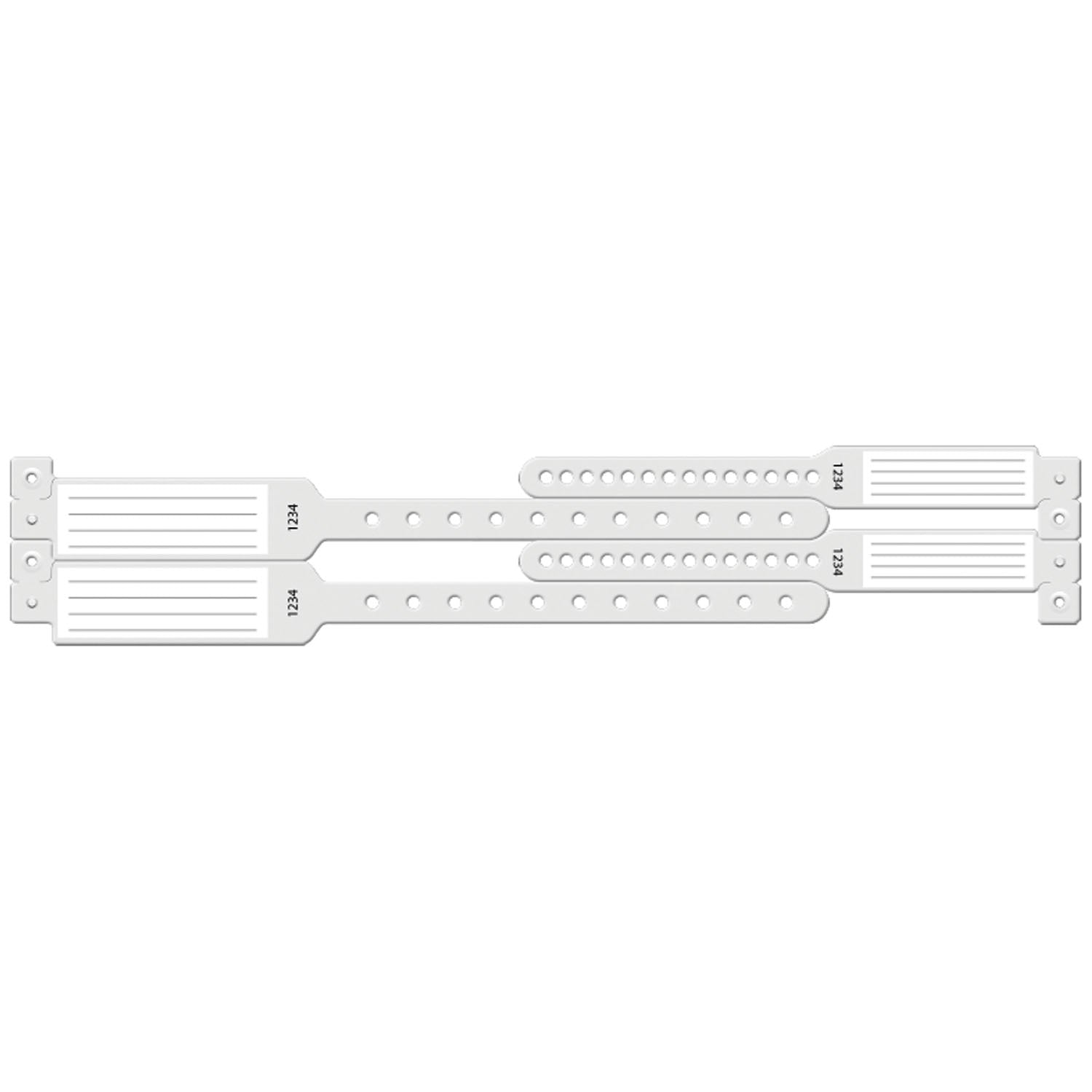 444 - Soluciones de identificación médica - Juego de pulseras de 4 piezas para madre e hijo, inserto transparente, 100 unidades por caja