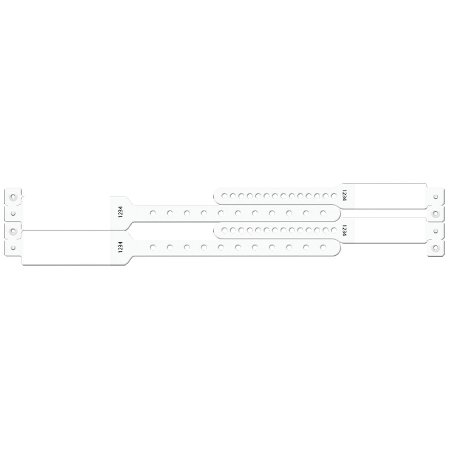 448C - Soluciones de identificación médica - Juego de pulseras de 4 piezas para madre e hijo, con impresora, impresión personalizada, blanco, 100 unidades por caja