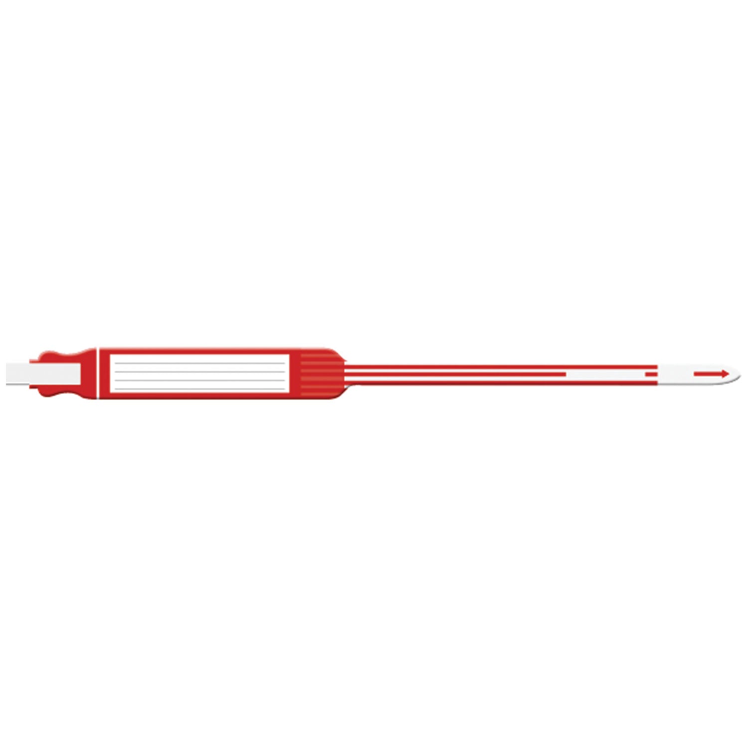 7244 - Soluciones de identificación médica - Pulsera para adultos, insertable, autoadhesiva, trilaminada, roja, 250 unidades por caja