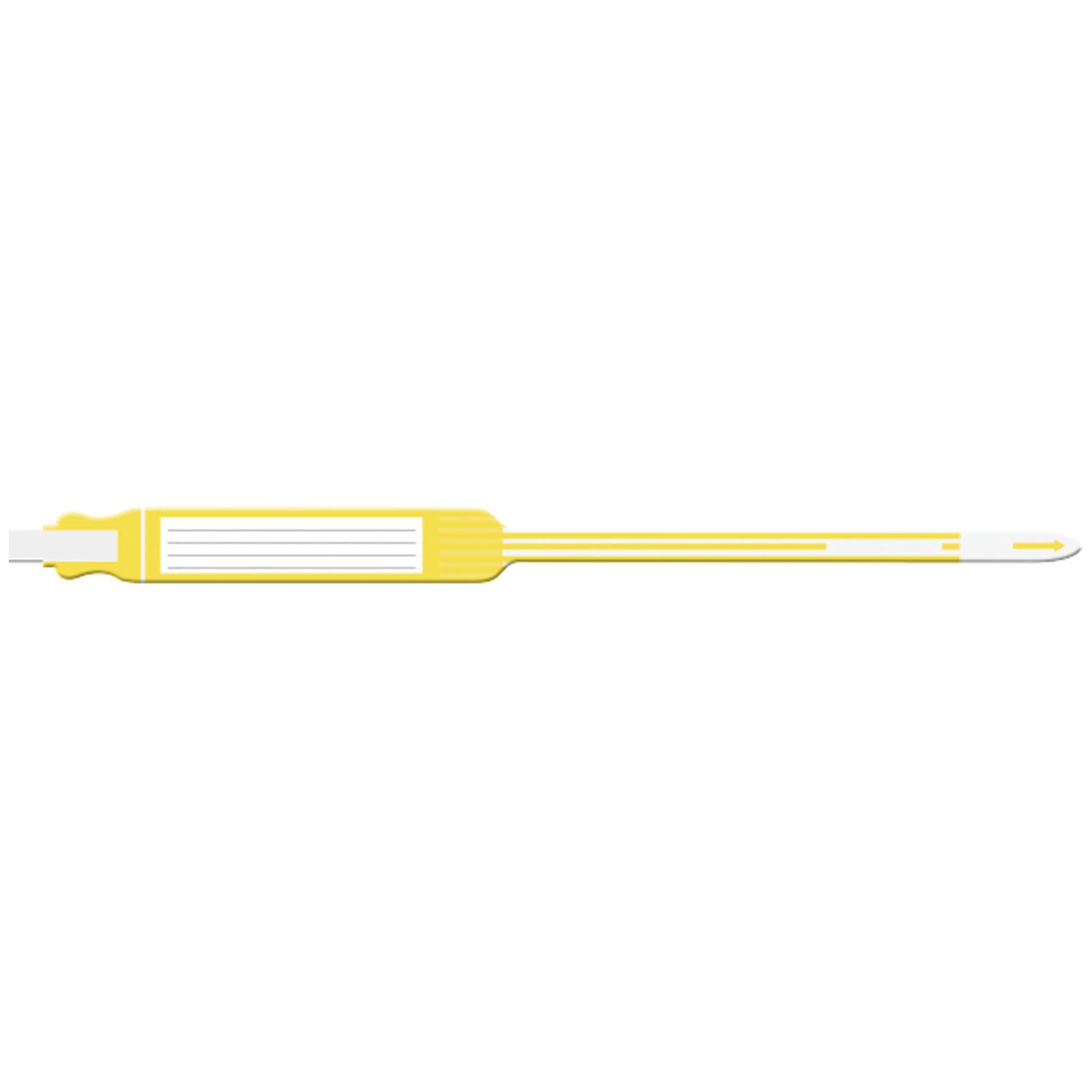 7246 - Soluciones de identificación médica - Pulsera para adultos, insertable, autoadhesiva, trilaminada, amarilla, 250 unidades por caja