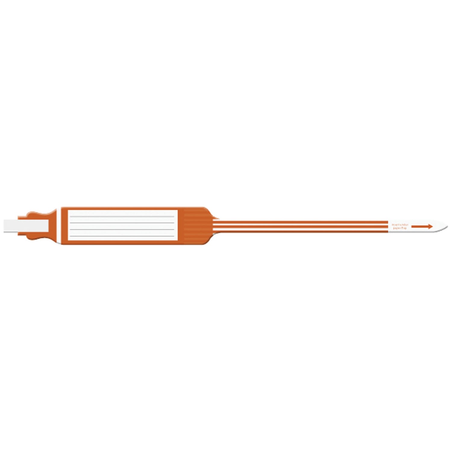 7445 - Soluciones de identificación médica - Pulsera para adultos, insertable, autoadhesiva, trilaminada, extra ancha, naranja, 250 unidades por caja