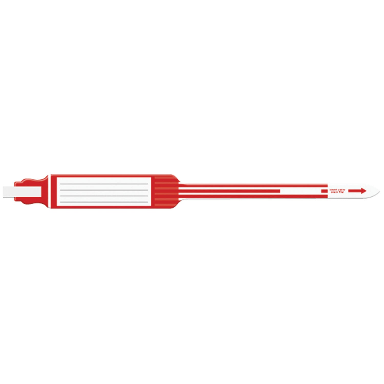 7544 - Medical ID Solutions - Wristband, Adult, Insert, Self Adhesion, Tri-Laminate, Mega Wide, Red, 250/bx , bx