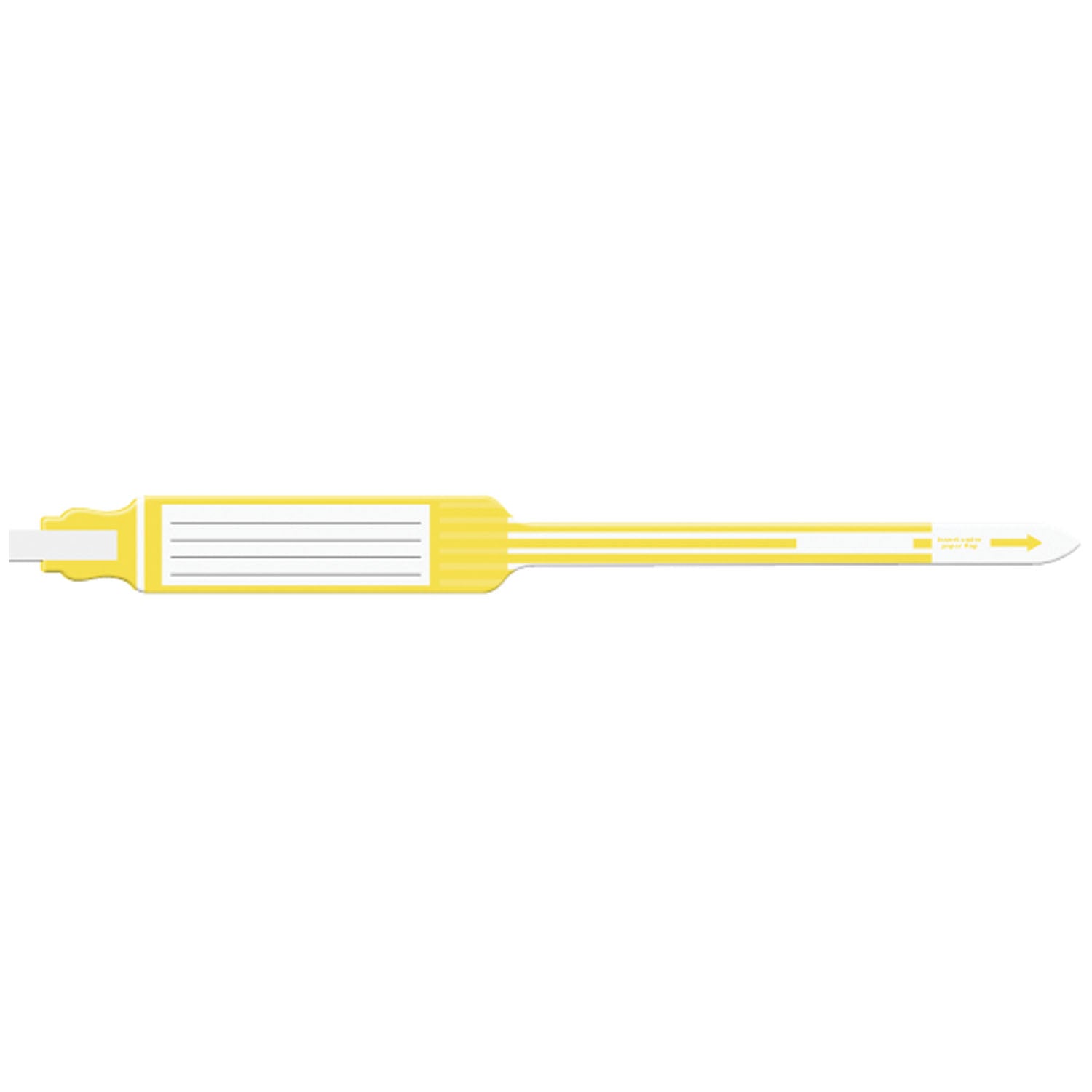 7546 - Soluciones de identificación médica - Pulsera para adultos, insertable, autoadhesiva, trilaminada, extra ancha, amarilla, 250 unidades por caja