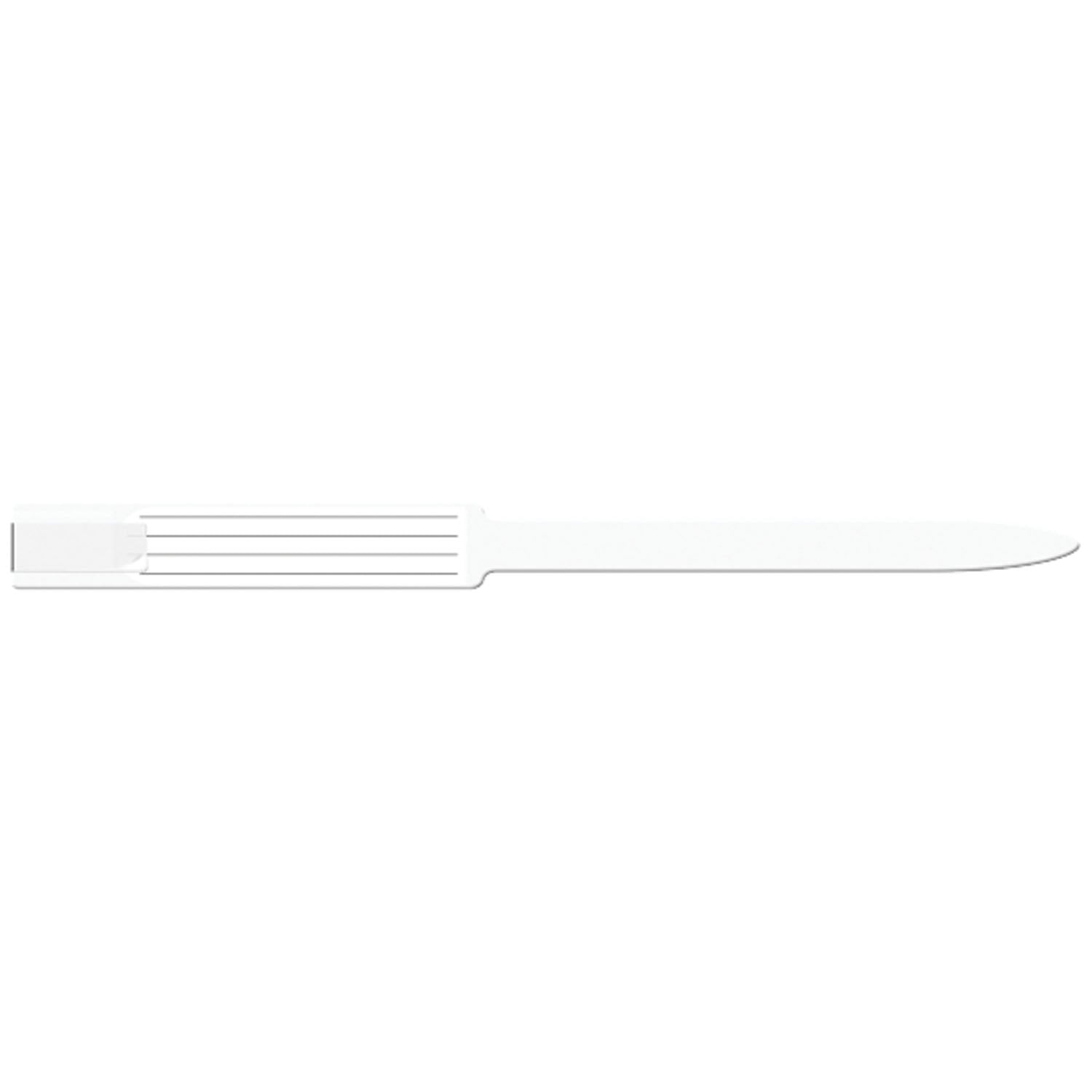 8641 - Soluciones de identificación médica - Pulsera para adultos, insertable, autoadhesiva, sellable, de vinilo suave, blanca, 250 unidades por caja