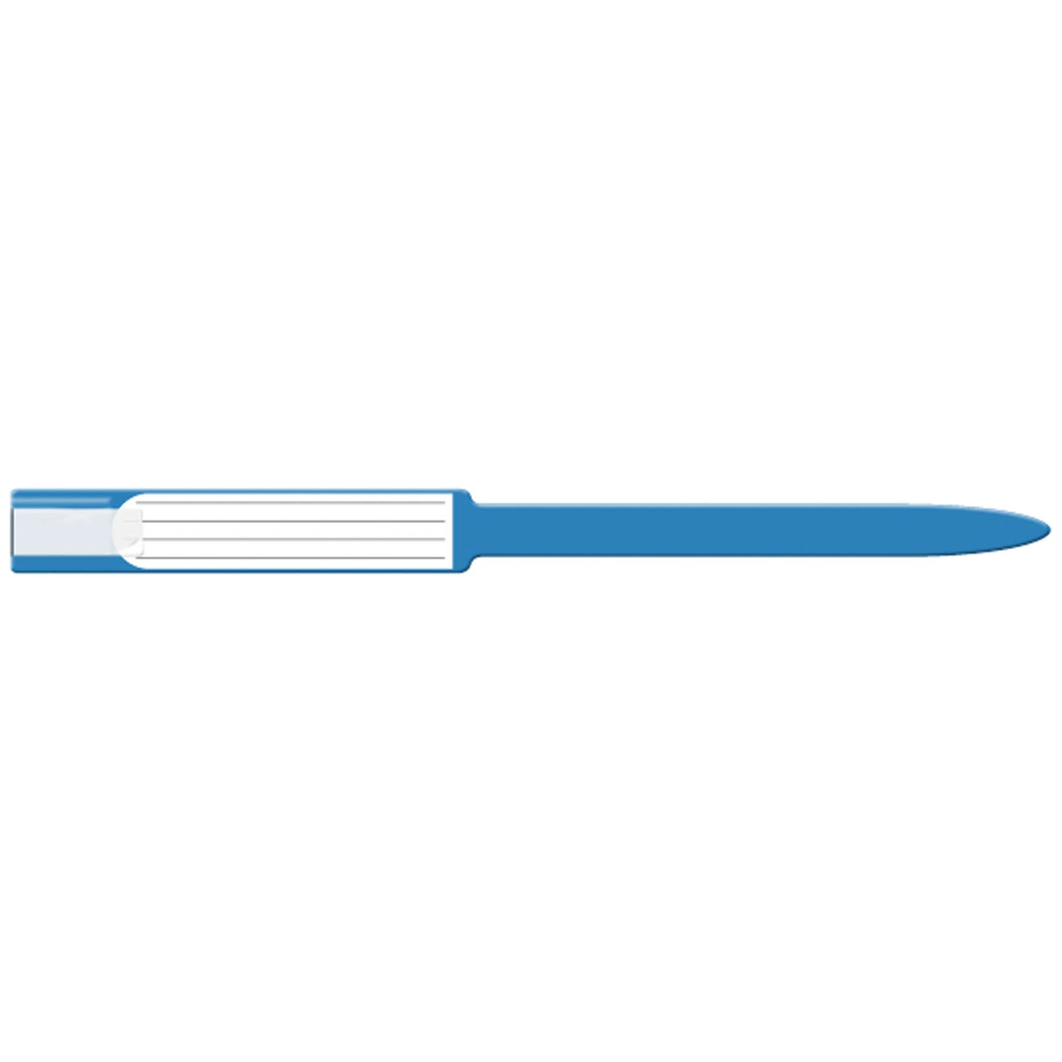 8642 - Soluciones de identificación médica - Pulsera para adultos, insertable, autoadhesiva, sellable, de vinilo suave, azul, 250 unidades por caja
