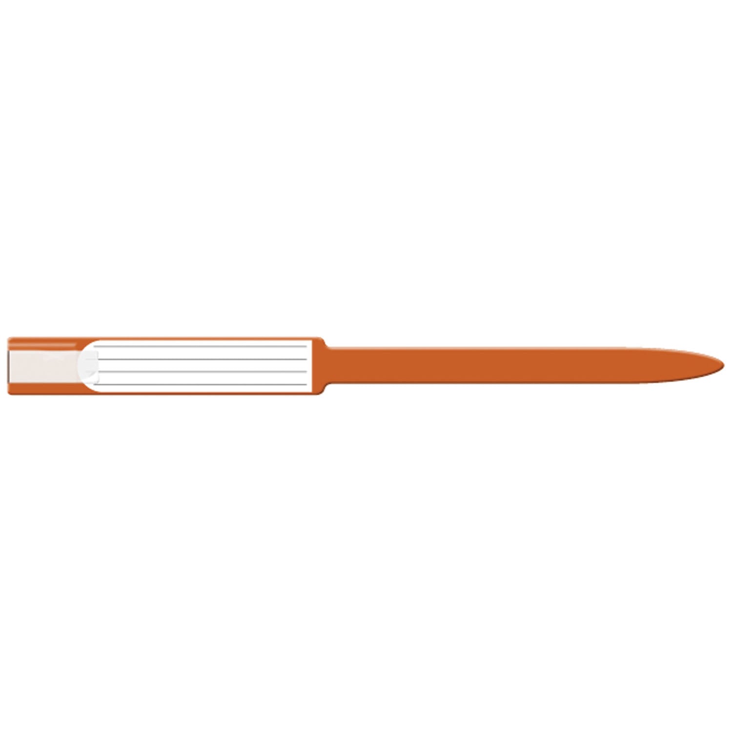 8645 - Soluciones de identificación médica - Pulsera para adultos, insertable, autoadhesiva, sellable, de vinilo suave, naranja, 250 unidades por caja