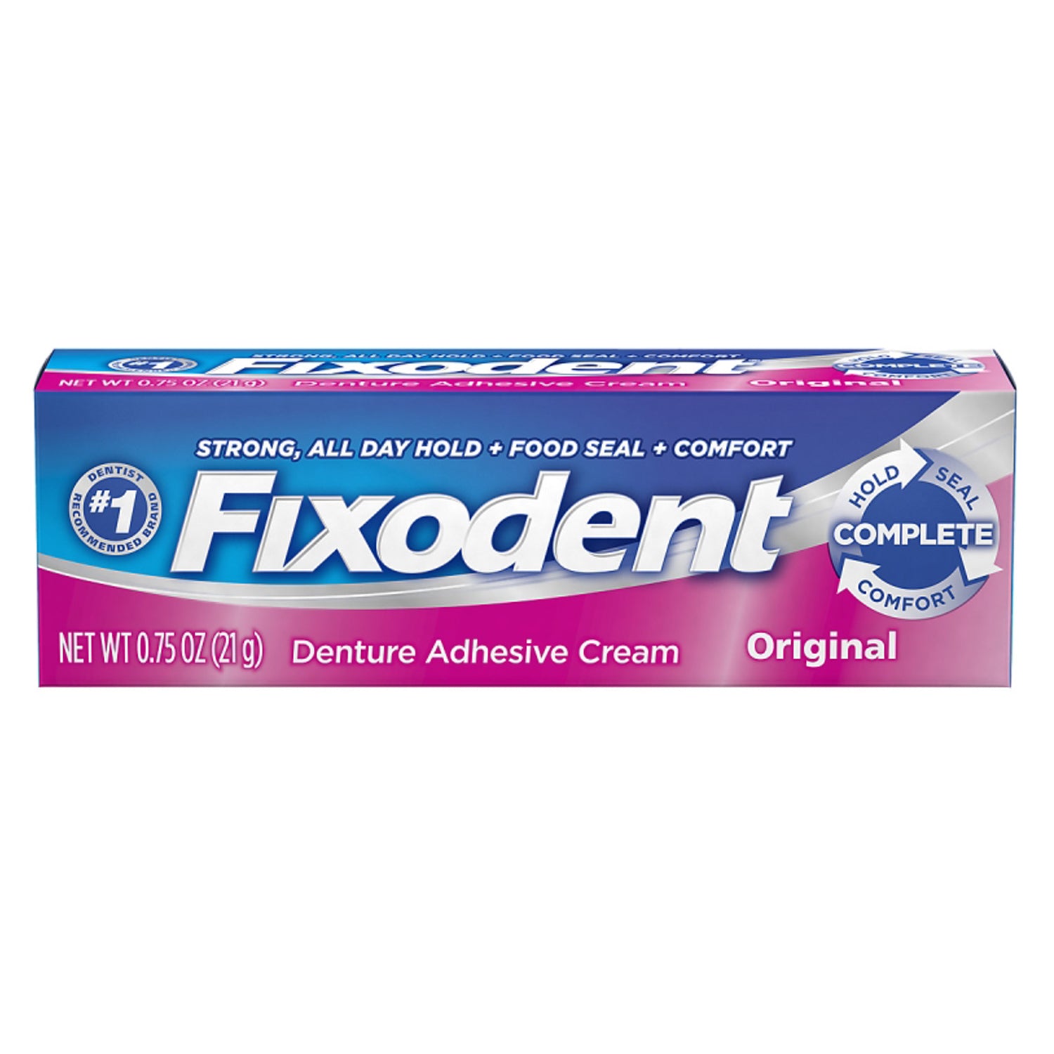 7666030037 - 寶潔經銷有限公司 - Fixodent 義齒黏著劑,原味,0.75 盎司,24 支/箱,cs