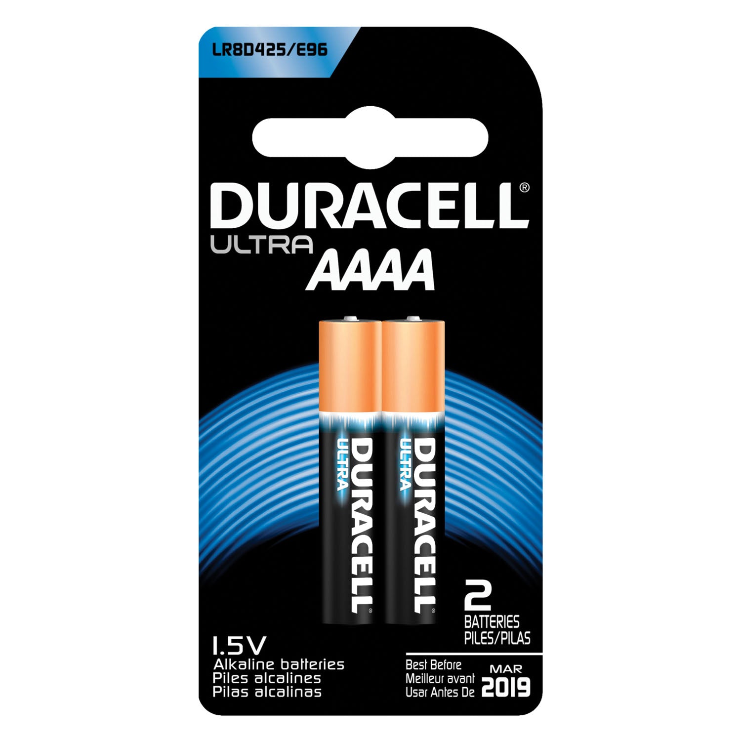 MX2500B2PK - Duracell - Batería, alcalina, tamaño AAAA, paquete de 2, paquete de 6/caja (UPC# 66287) (Los productos no son para mercados domésticos privados; los productos no se pueden vender en Amazon.com ni en ningún otro sitio de terceros), caja
