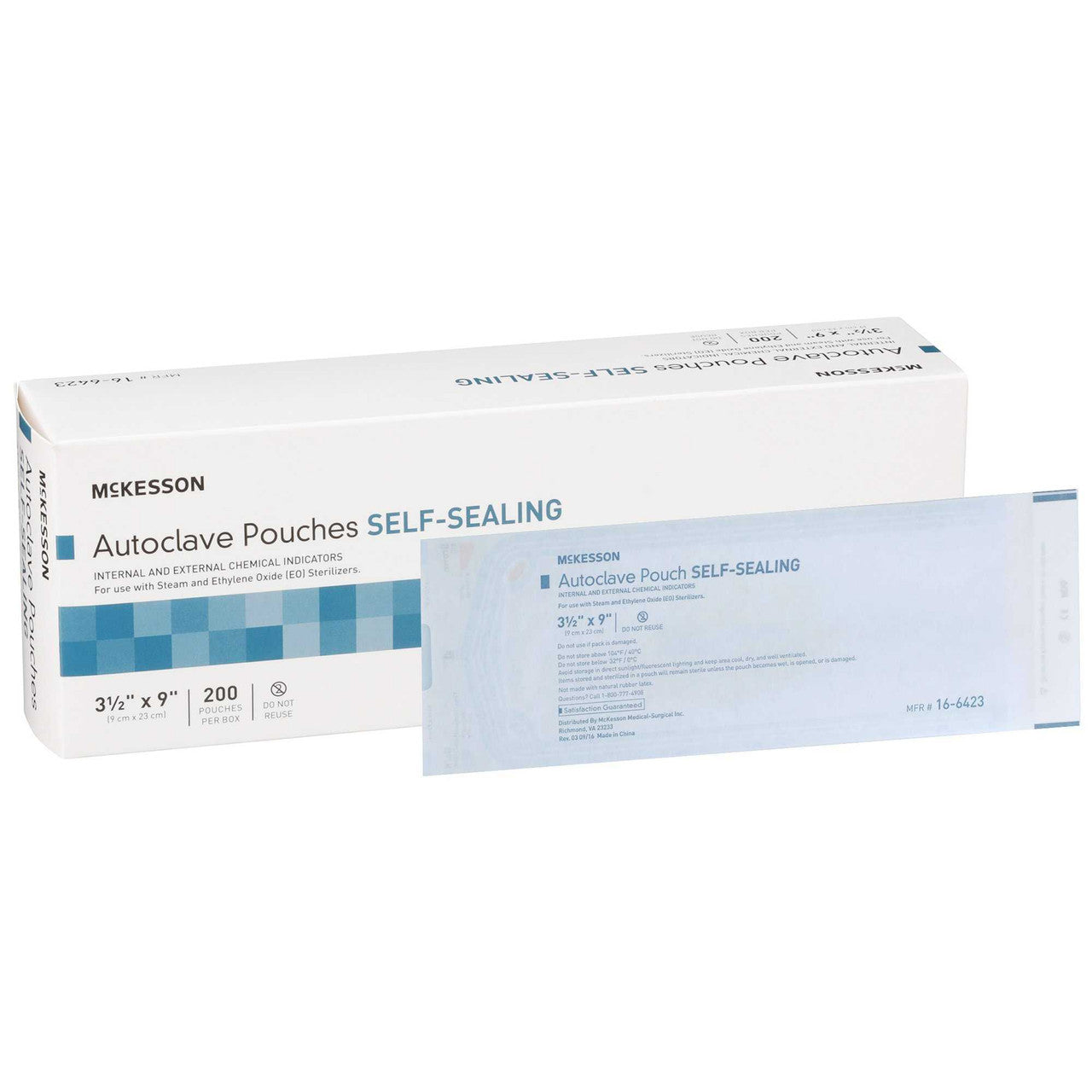 960943 - McKesson - McKesson Sterilization Pouch, Size 3.5 x 9'', Case of 2000, (CS)